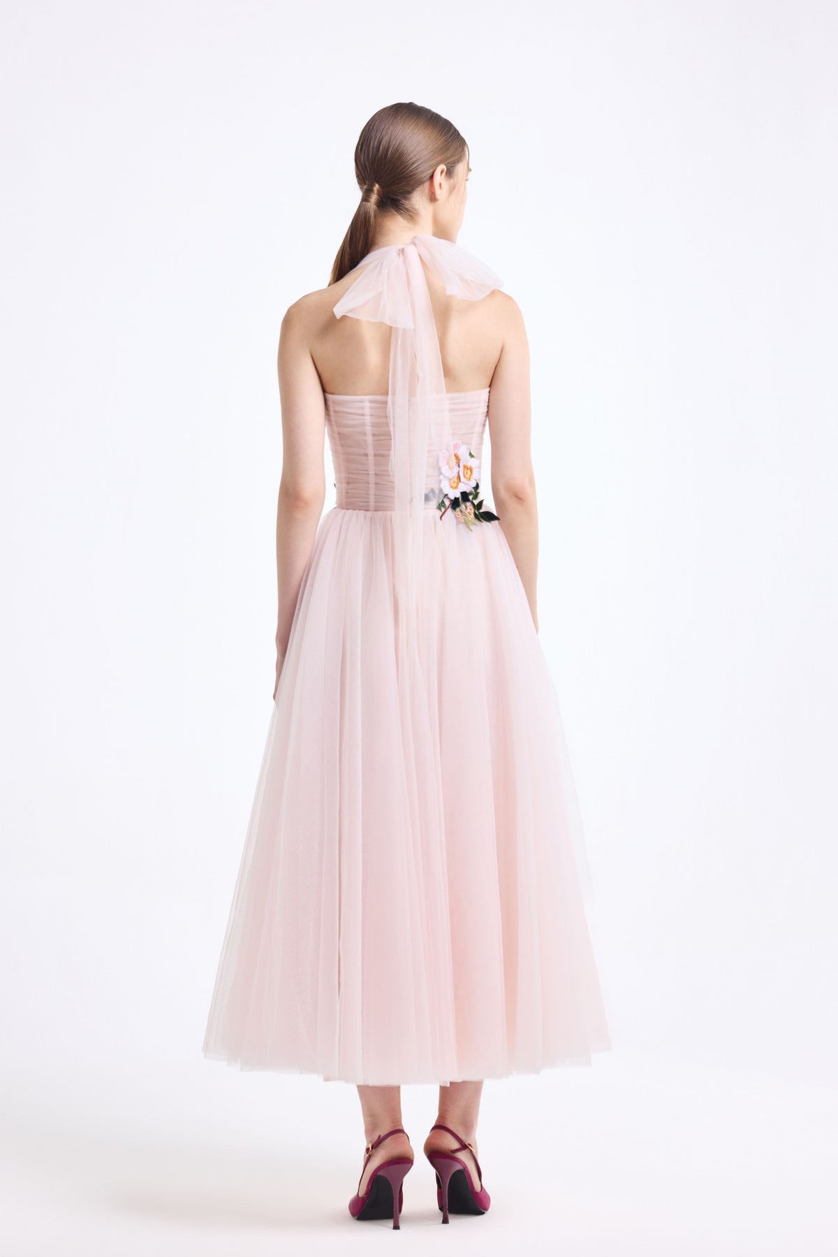 Halter Neck Corsetted Midi