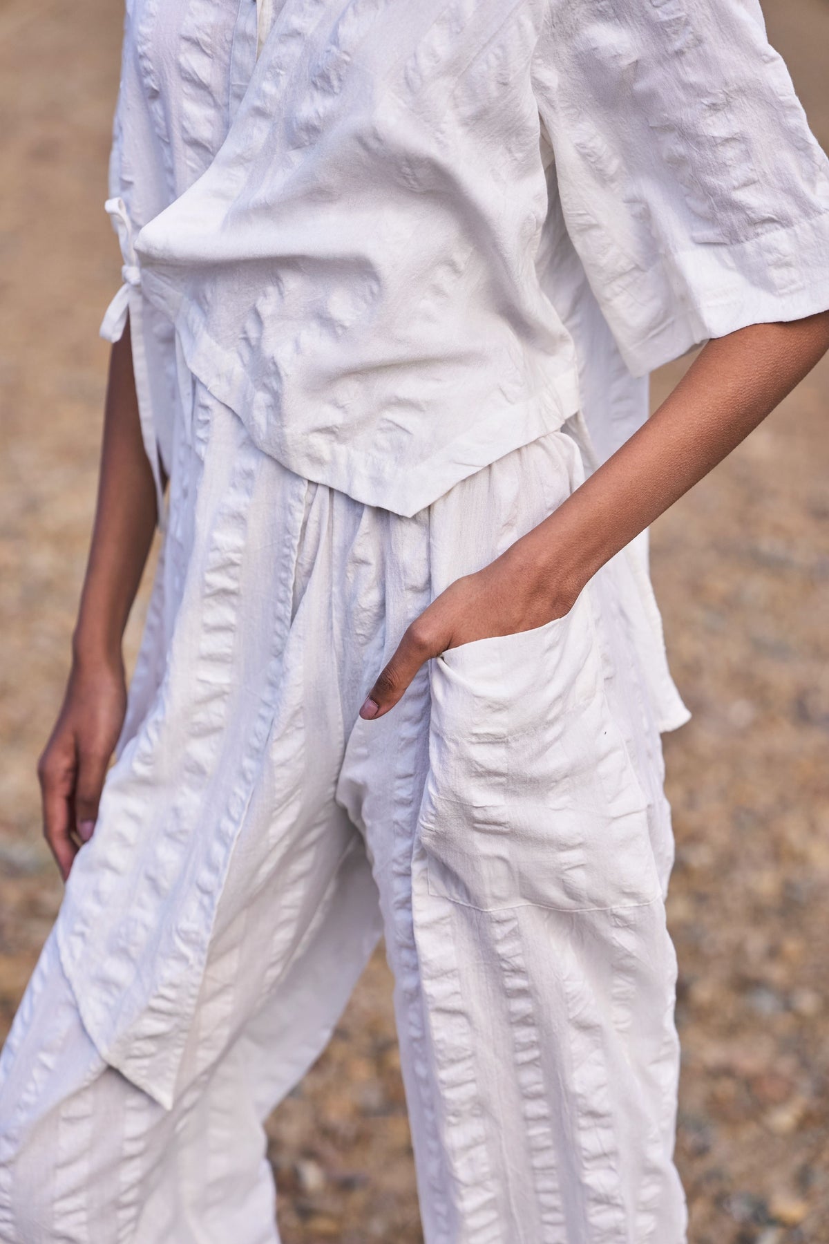 Asymmetric Hem Side-tie Set