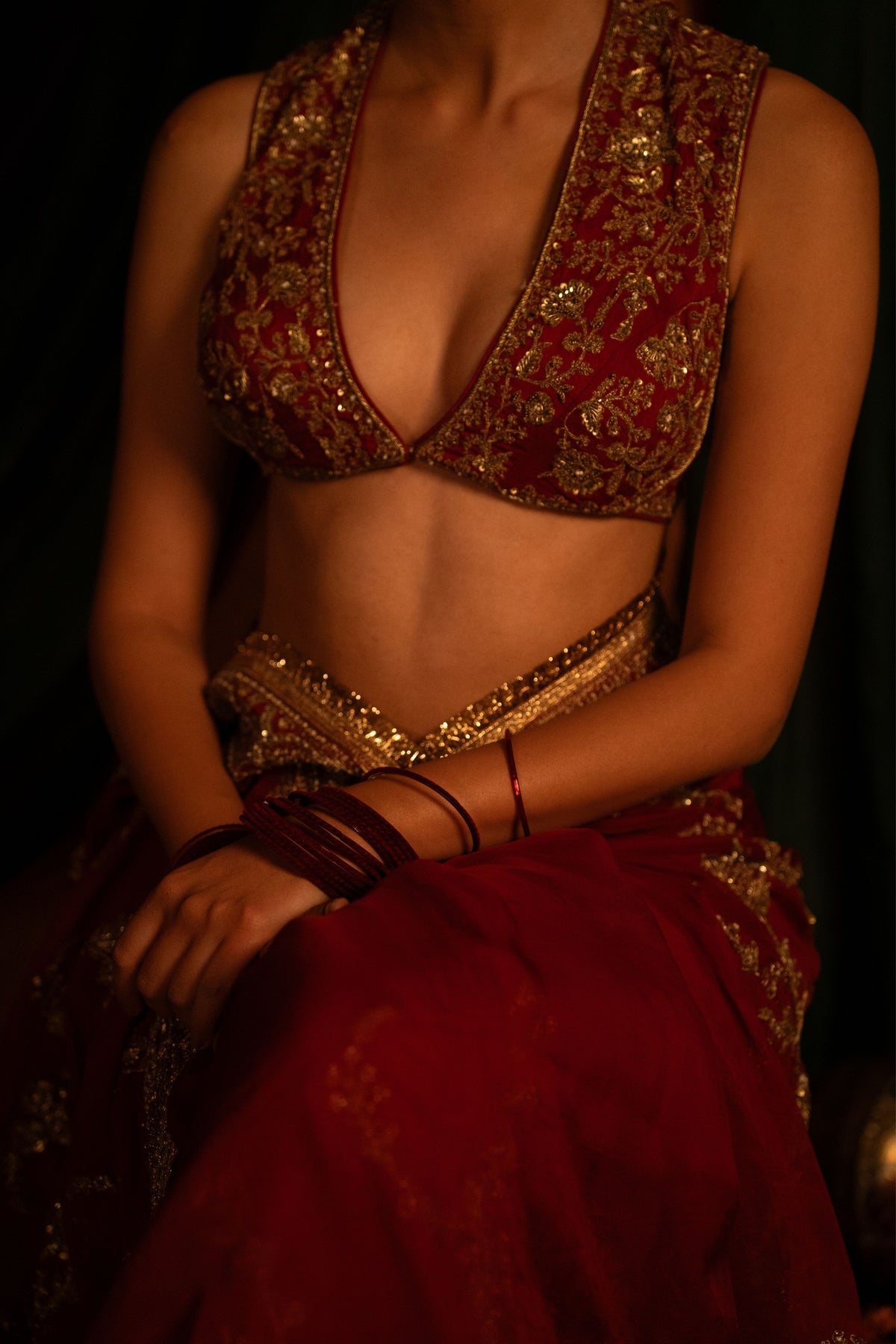 Surkhi Abha Saree Set