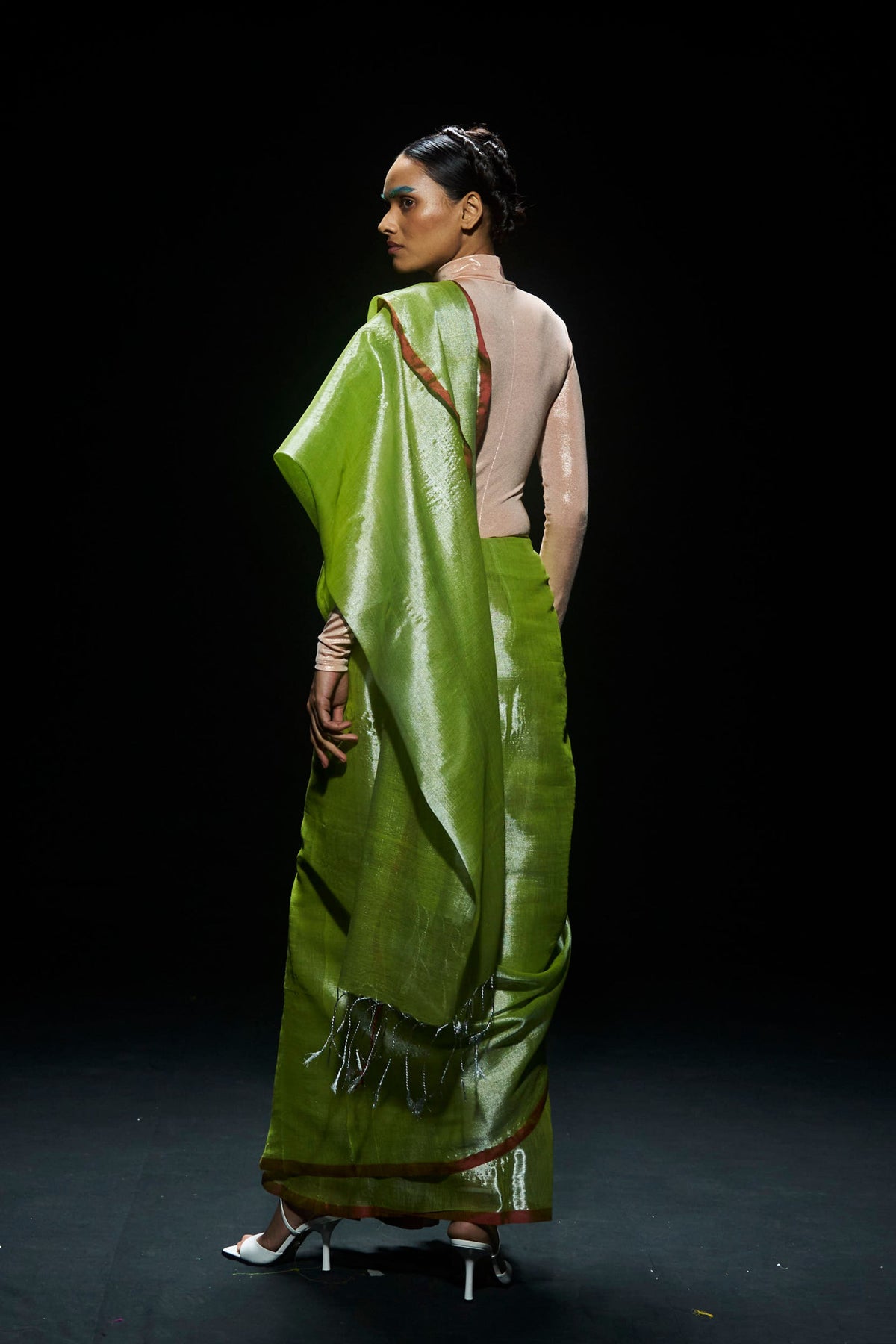 Green Tissue Saree