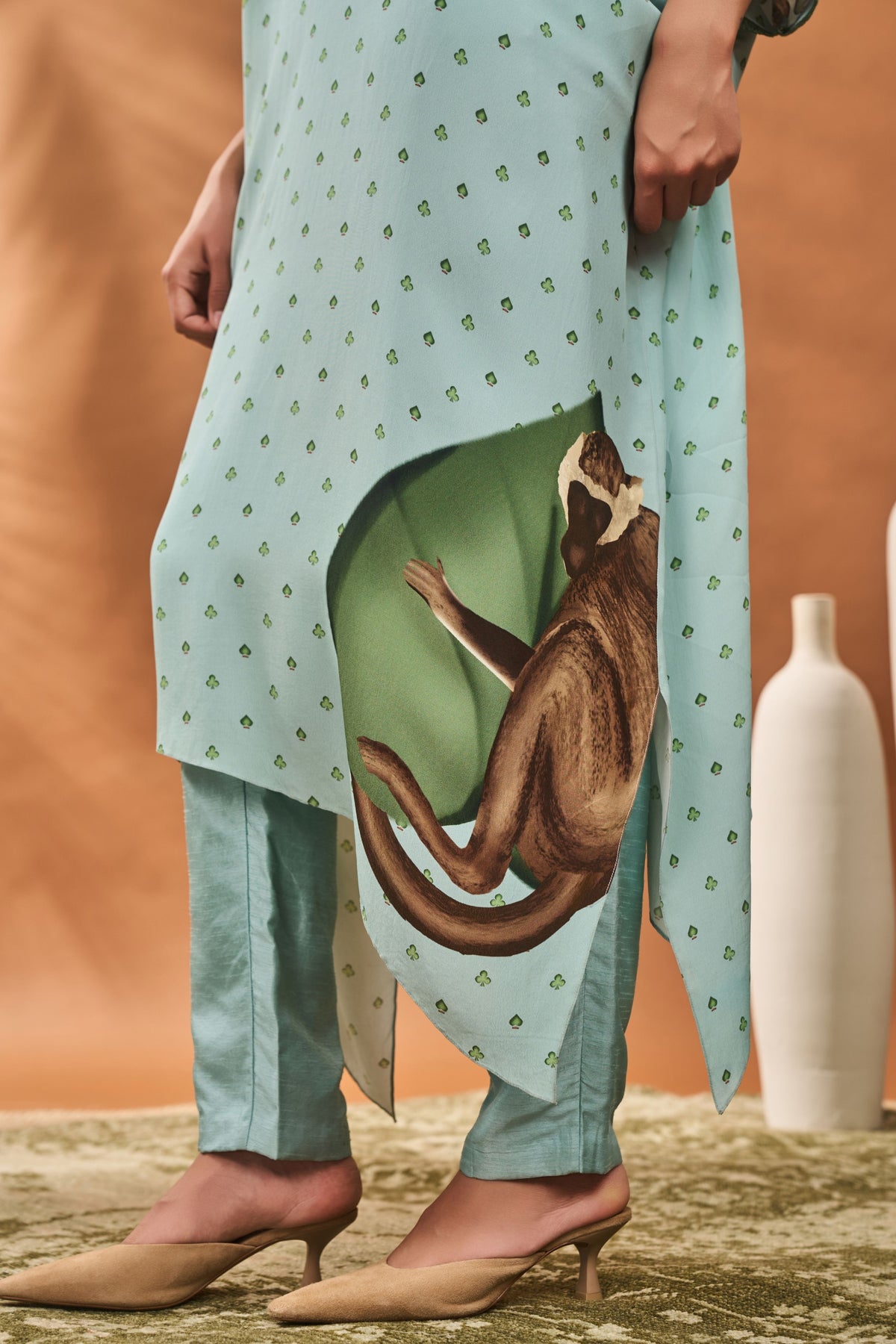 Blue Ace of Spades Kurta Set
