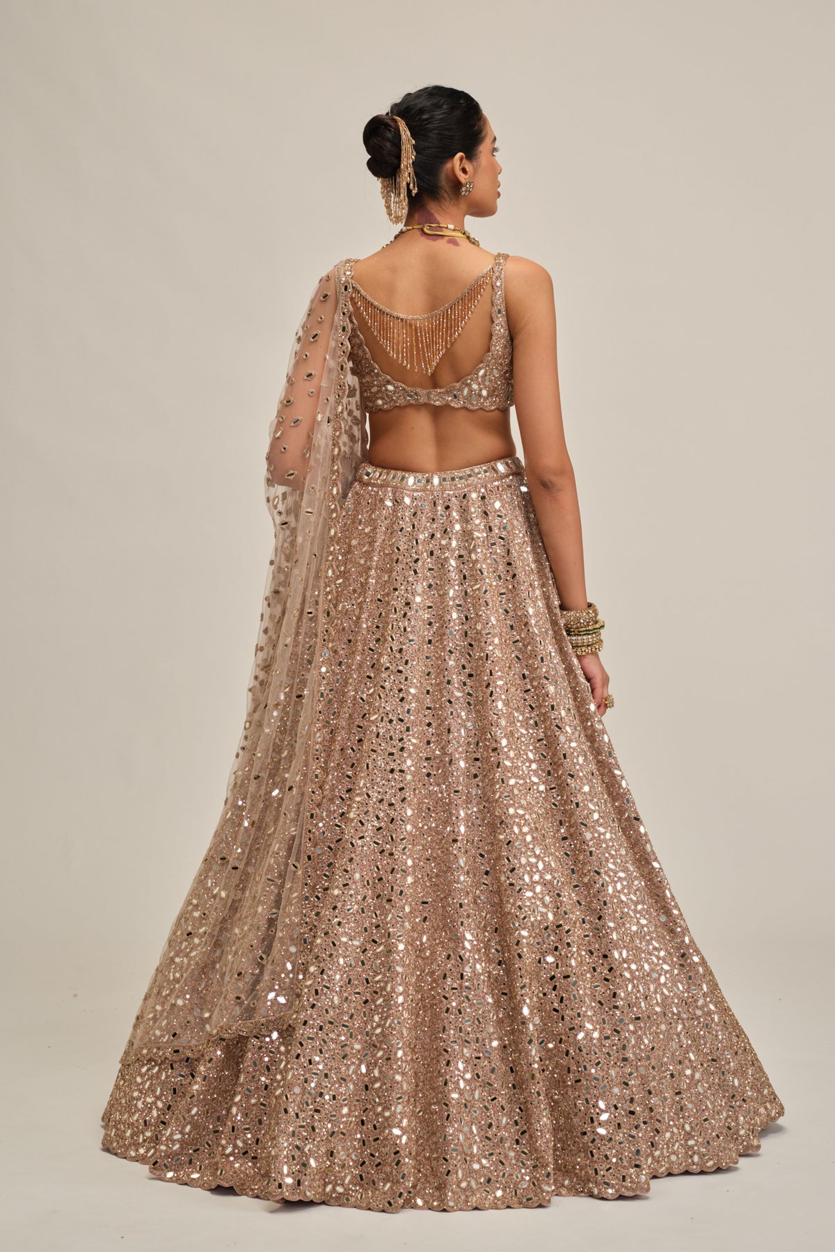 Ash Mirror Lehenga Set