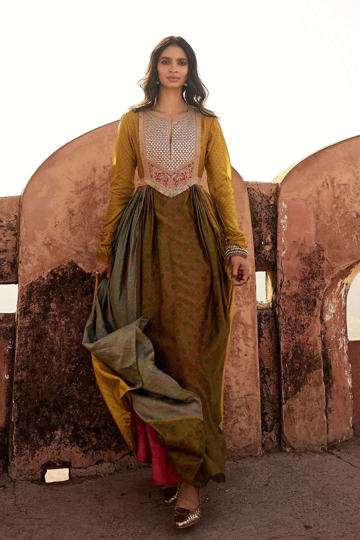 Haldi Nashpal Anarkali Dress