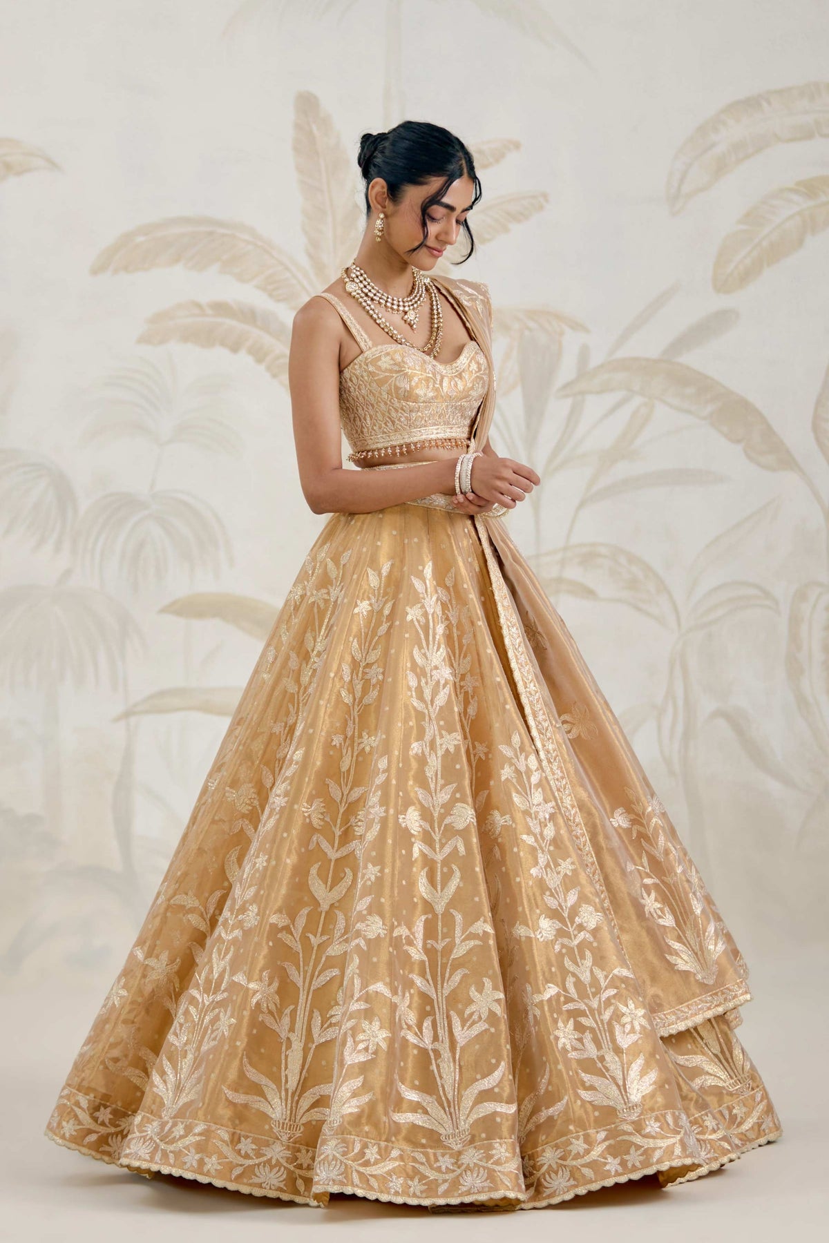 Gold Lehenga Set