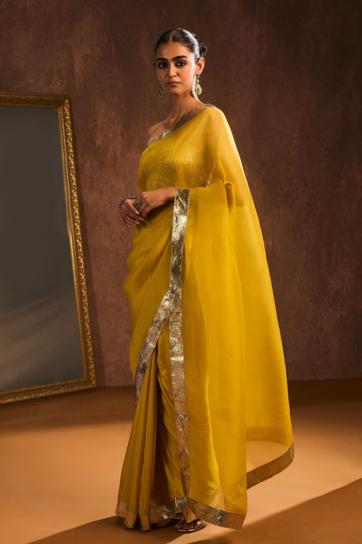 Mustard Kiran Saree