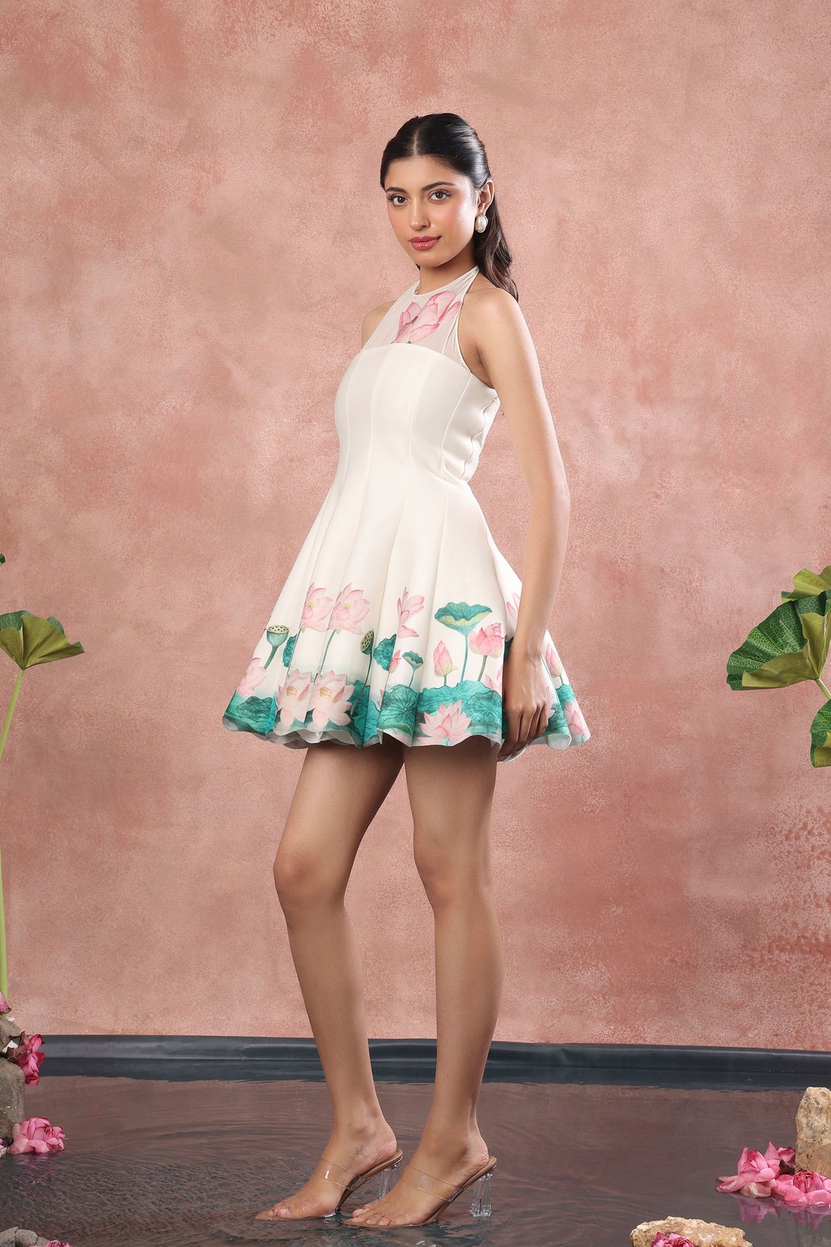 Short Plated Bodysuit Dress Set