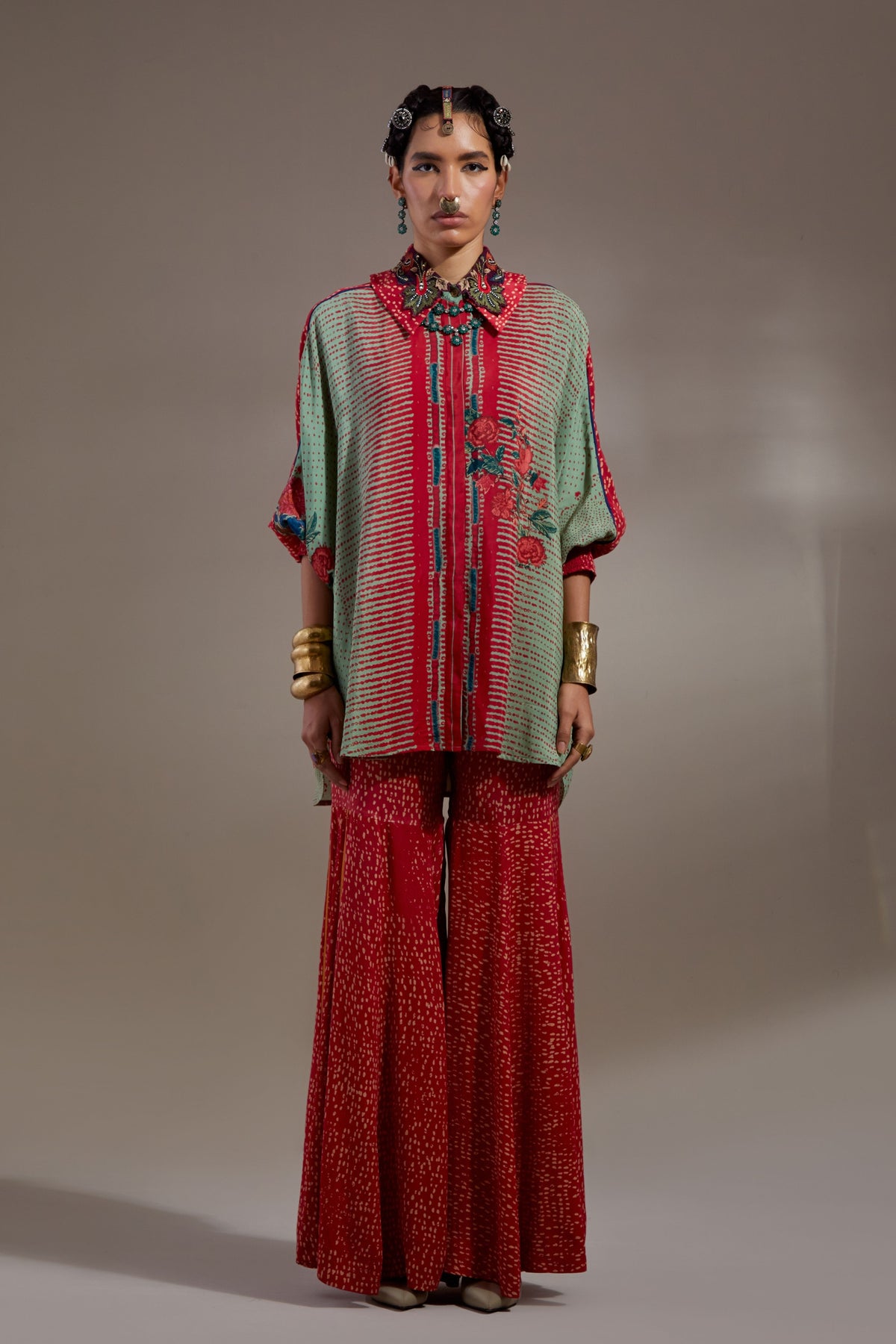 Ash Green Mandala Shirt