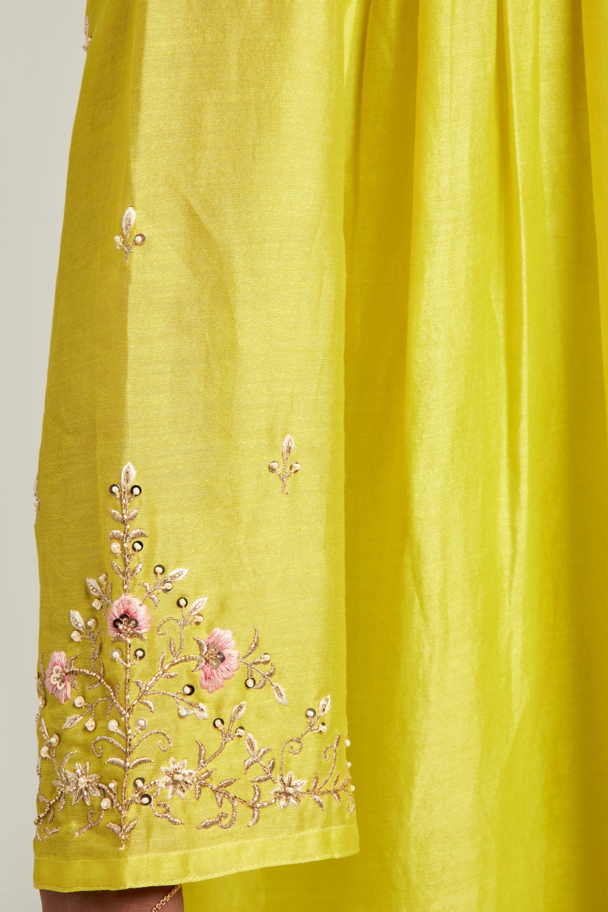 Lime Short Kurta Set