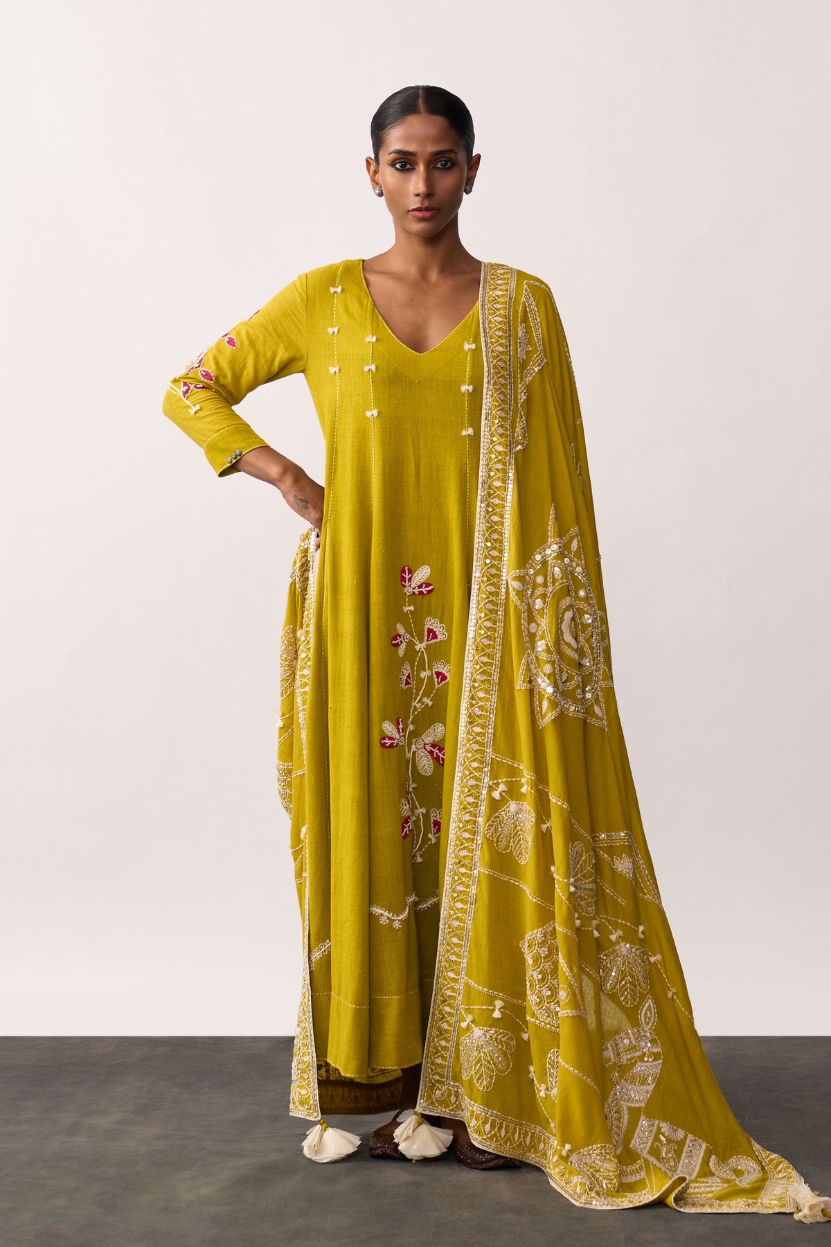 Rani Laxmi Yellow Dupatta