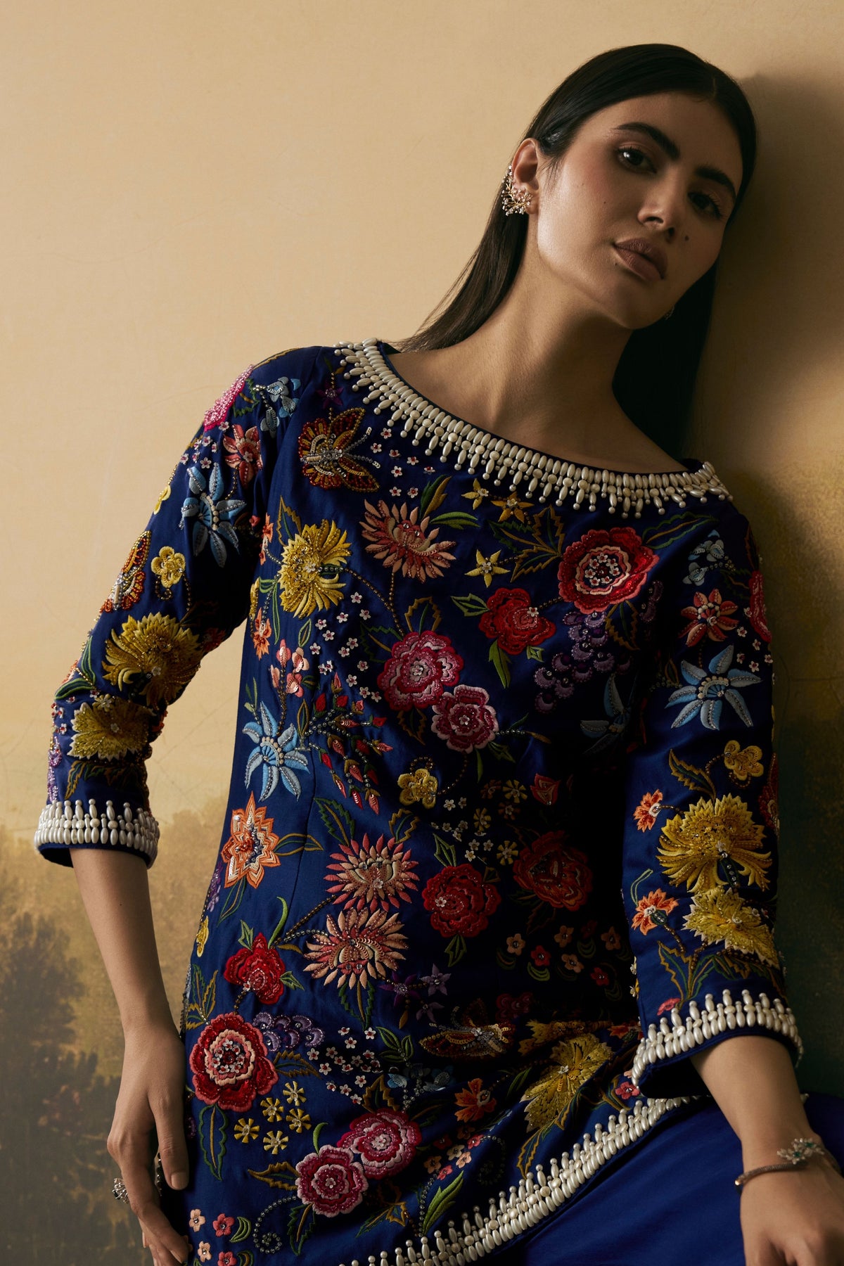 Cobalt Blue Sharara Set