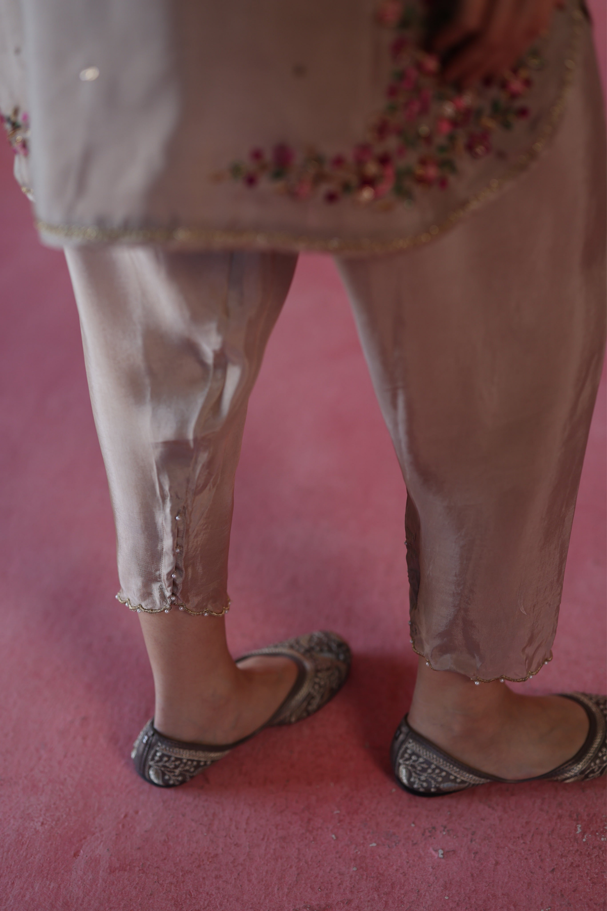 Beige Kewra Kurta Set