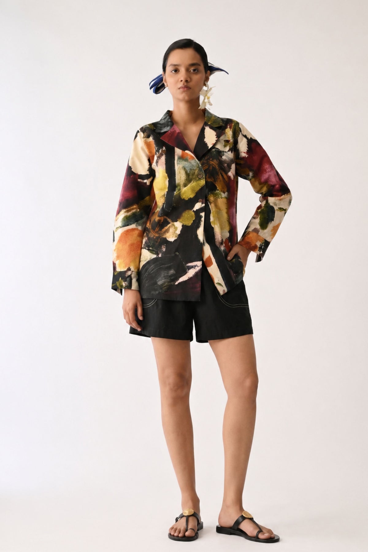 Noir Cuban Shirt Set
