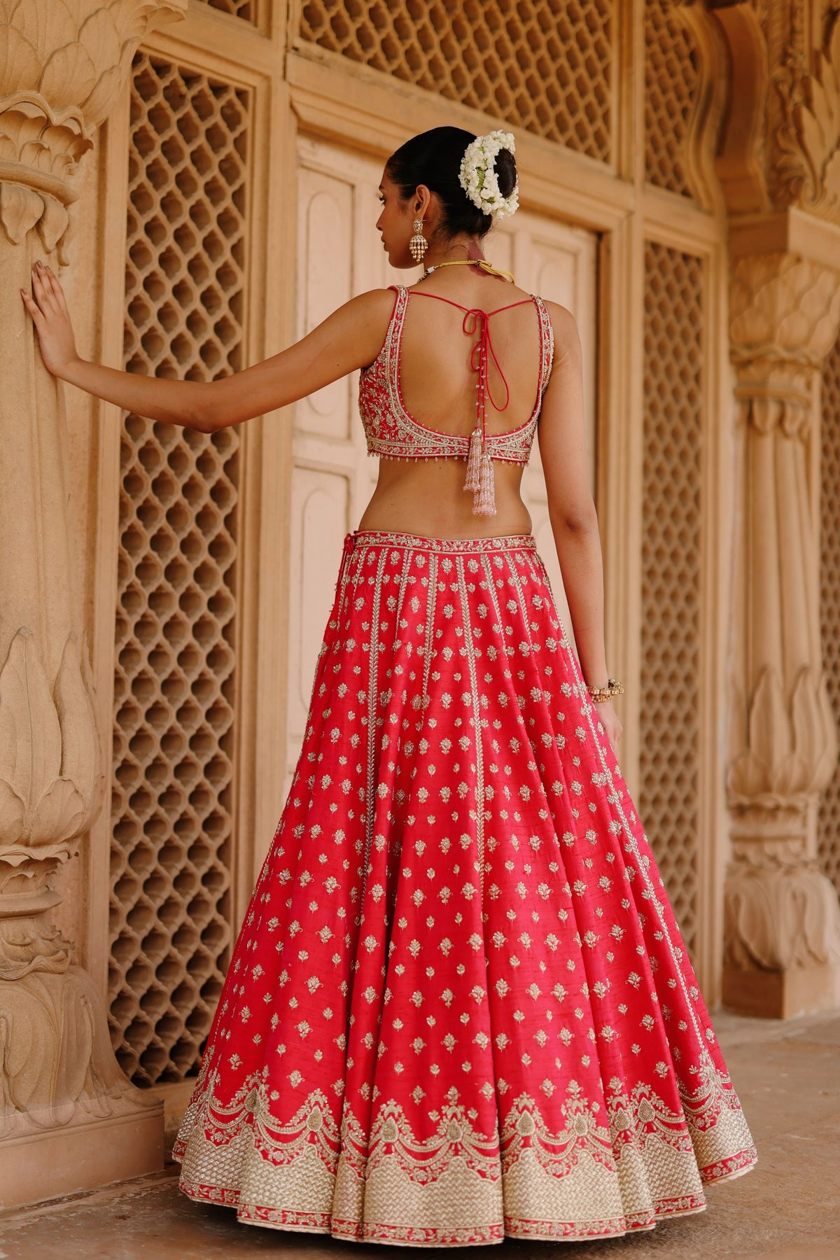 Noorbano Hot Pink Lehenga Set