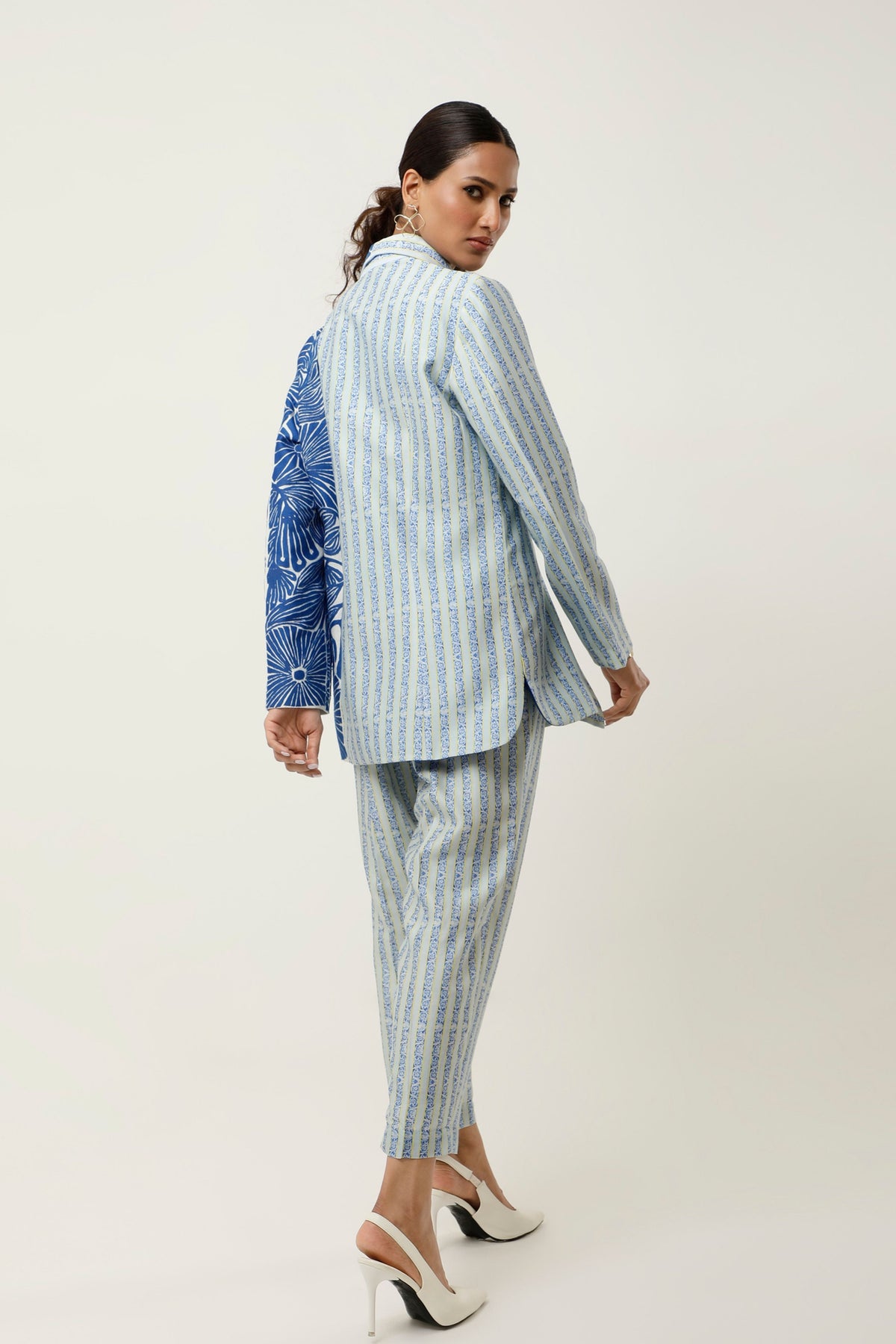 Ice Blue Embroidered Co-ord Set