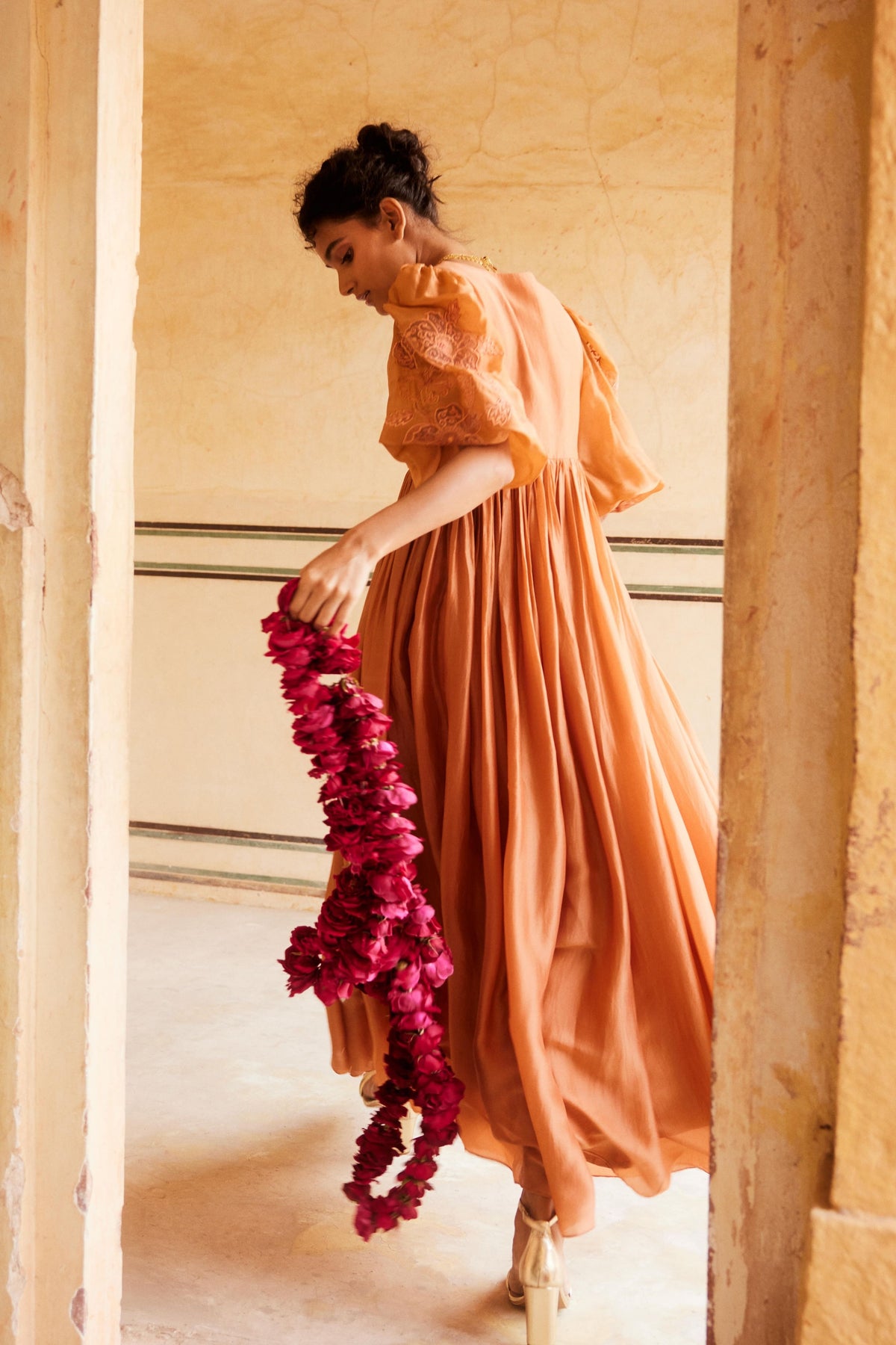 The Peachy Orange Maxi Dress