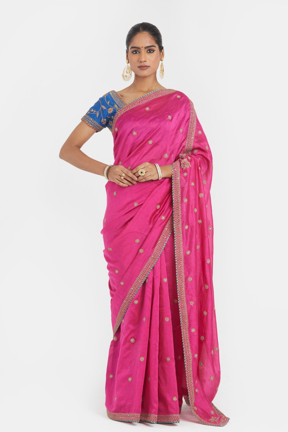 Fuchsia Saree Set