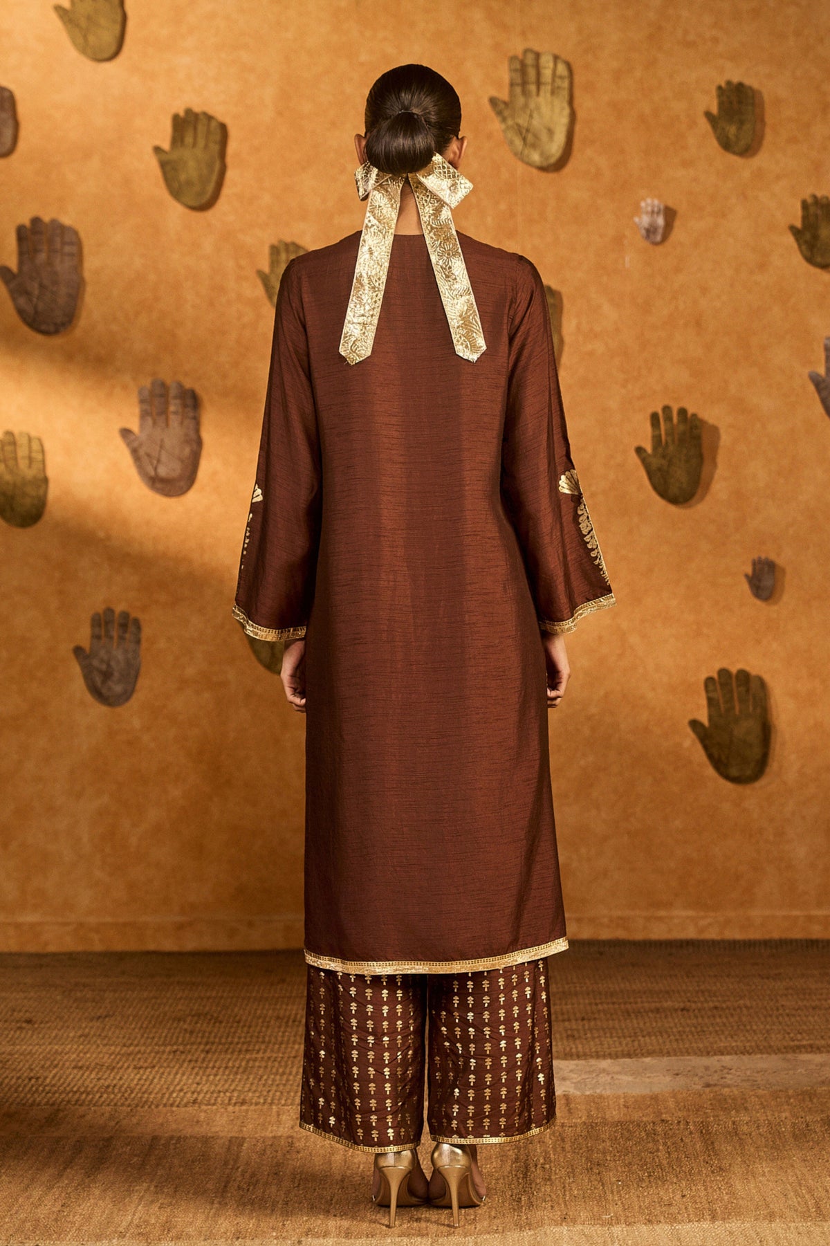 Sepia Cherry Vine Kurta Set