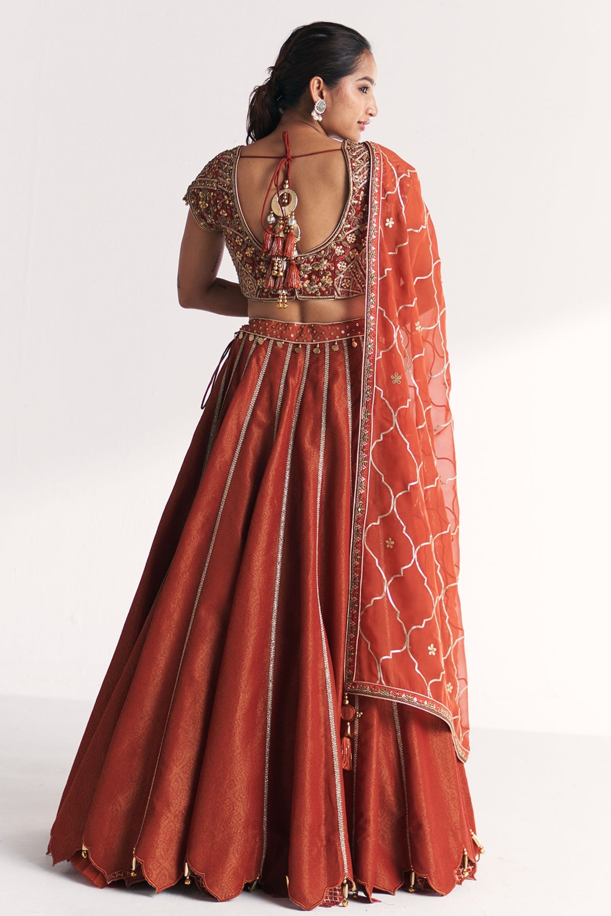 Padma Rust Lehenga Set