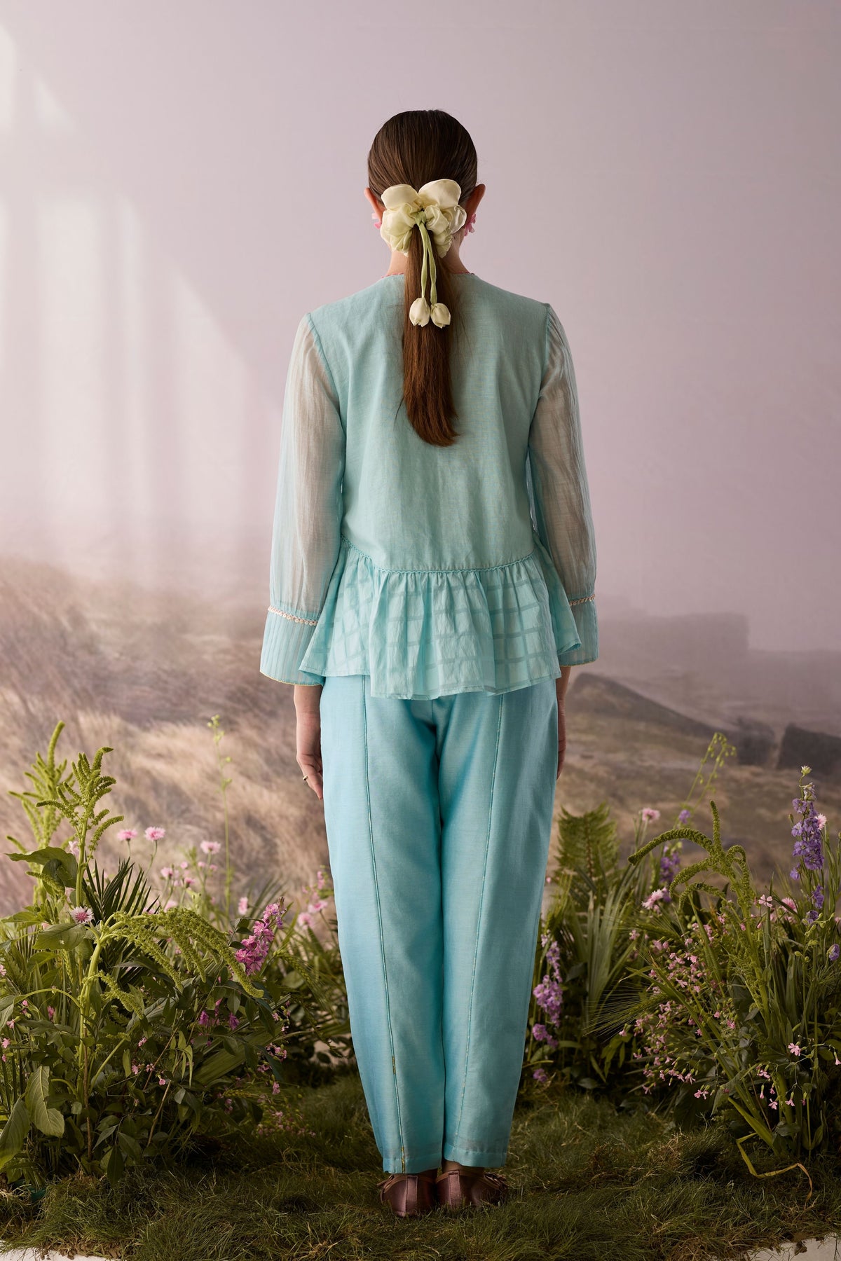 Azure Beaded Top