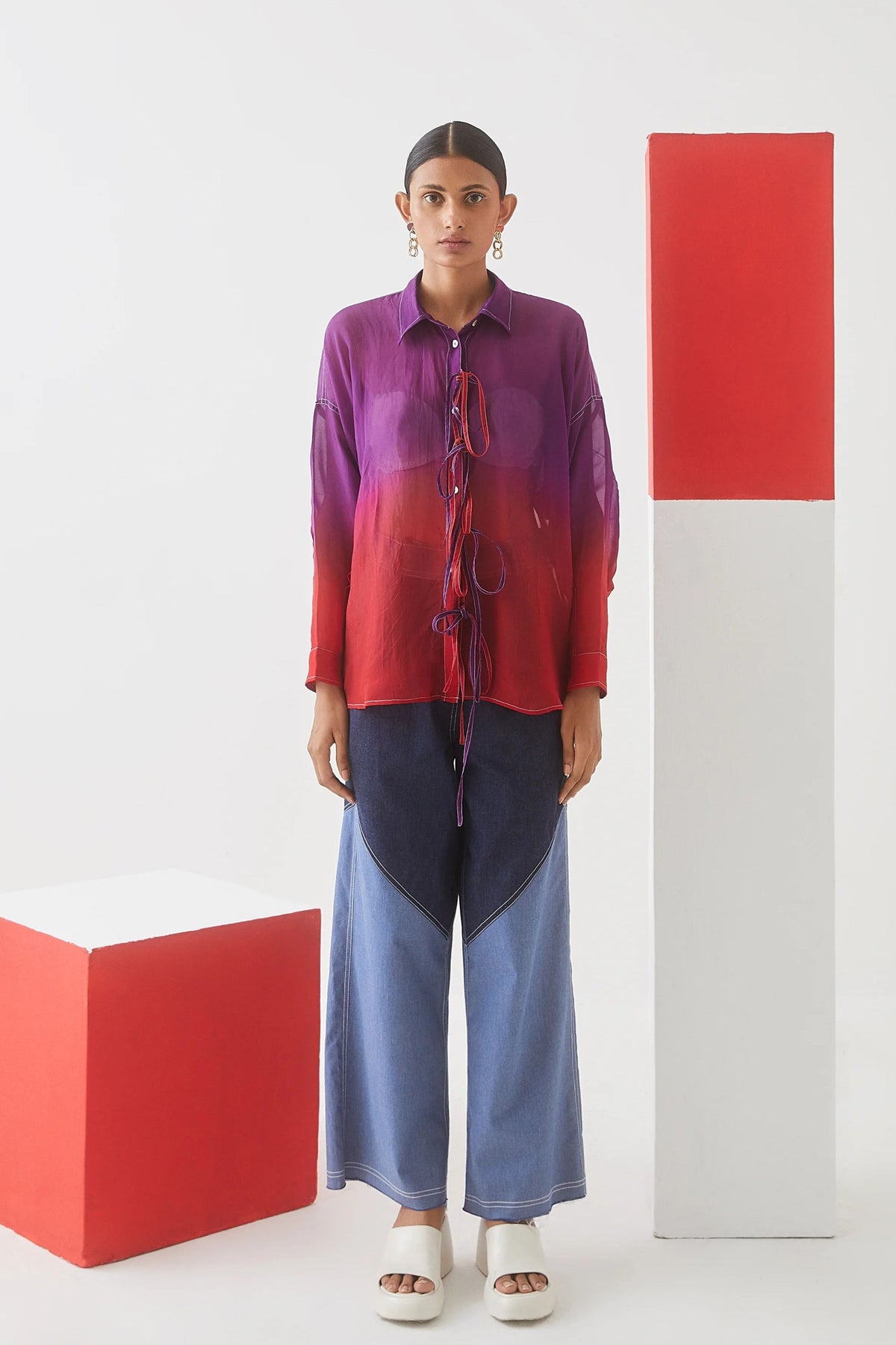 Organza Shirt in Ombre