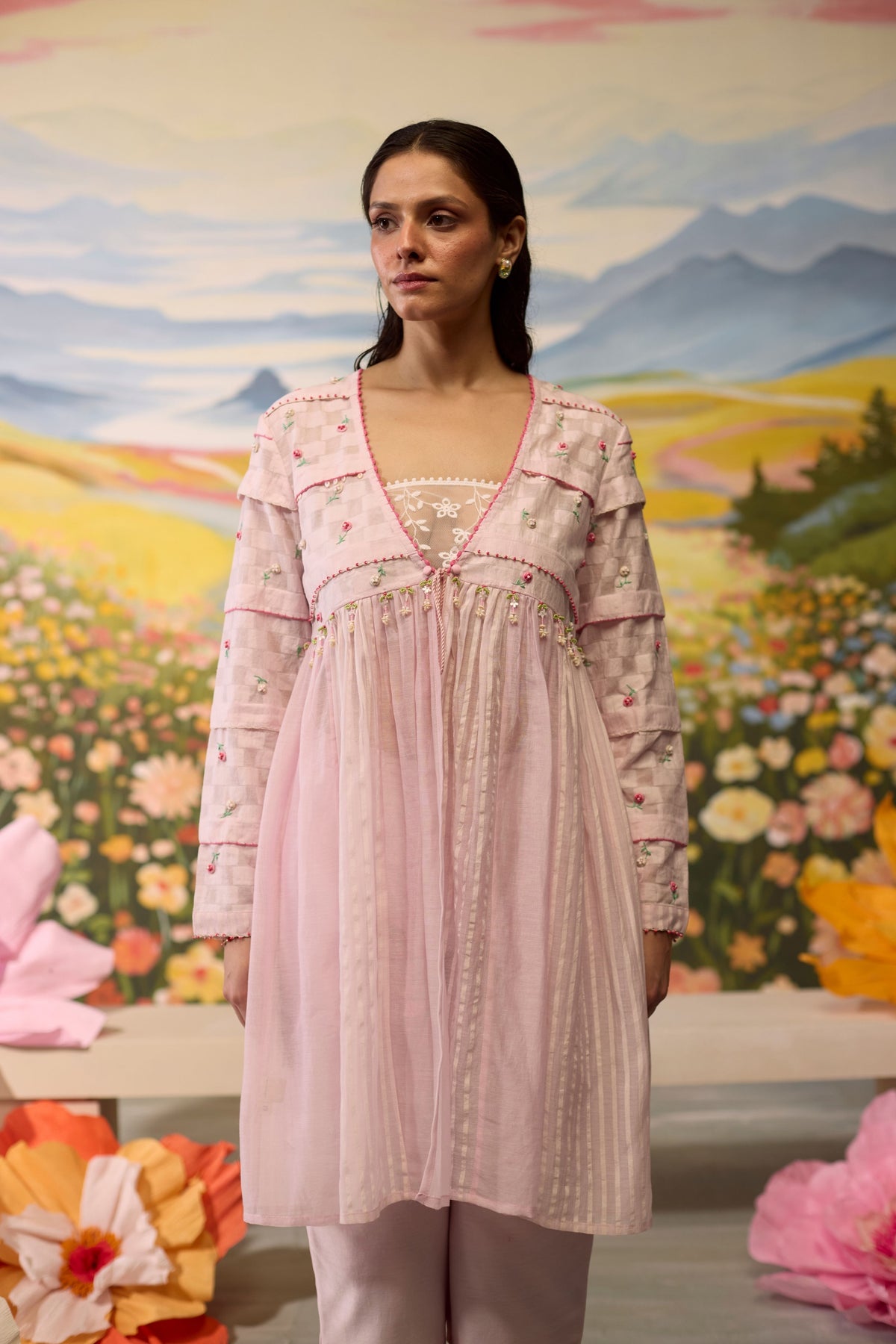 Lavender Gathered Kurta