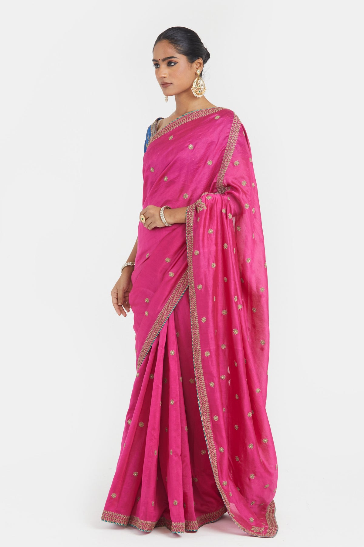 Fuchsia Saree Set
