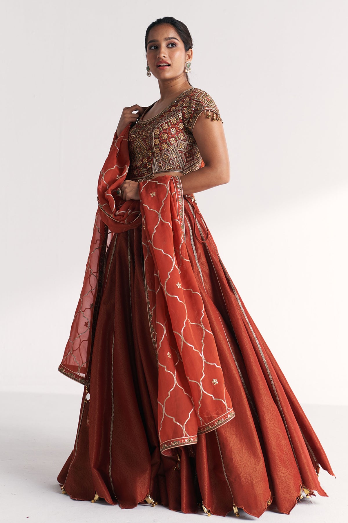 Padma Rust Lehenga Set