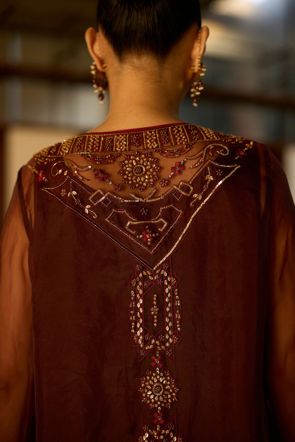 Brown Rawani Kurta Set