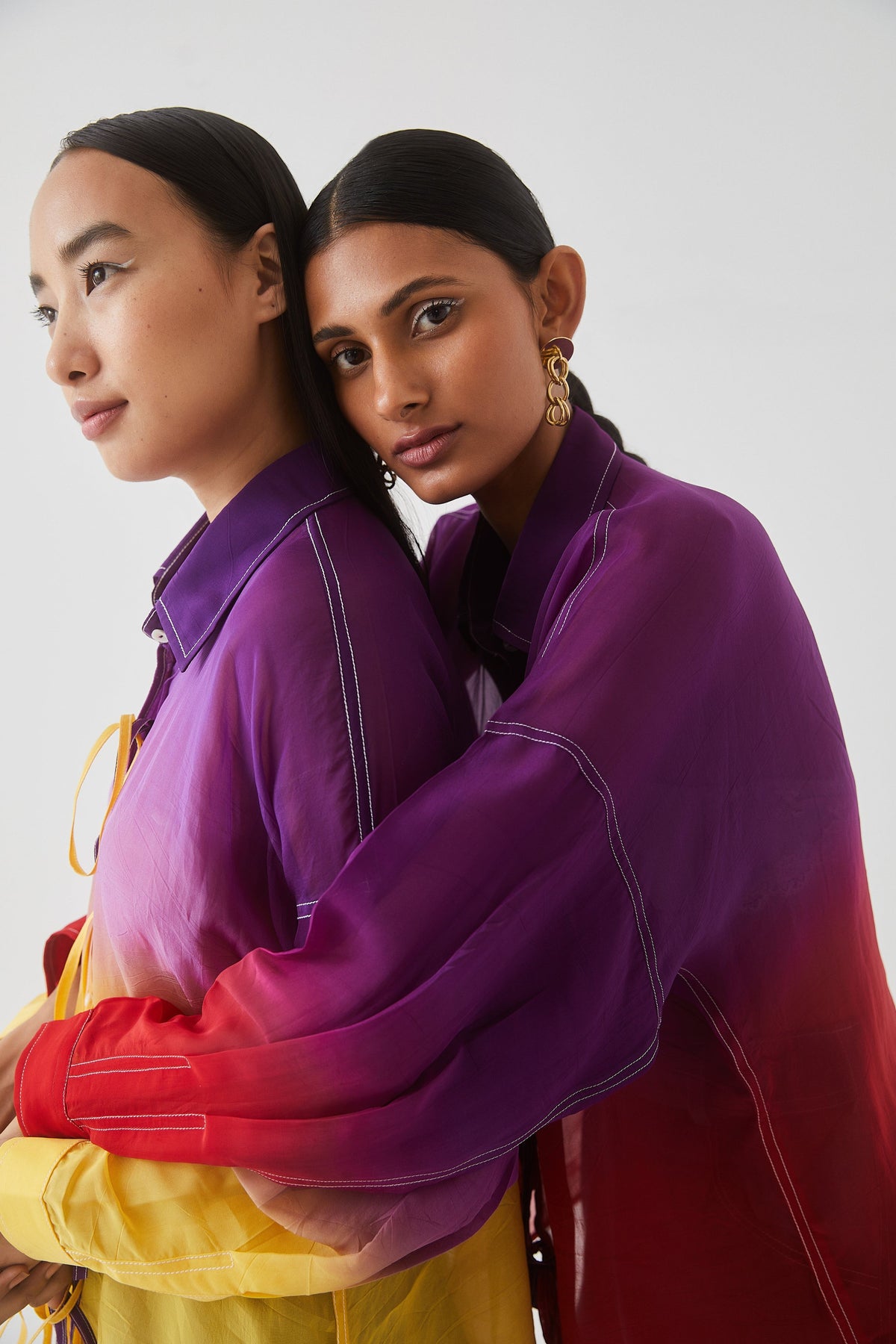Organza Shirt in Ombre