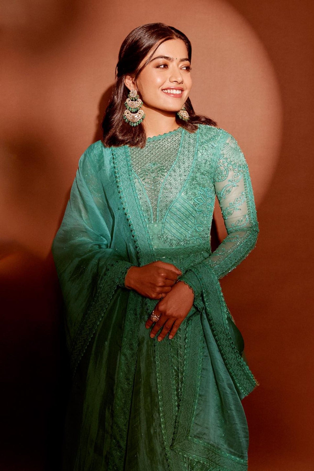 Rashmika Mandanna in Jade By Monica And Karishma