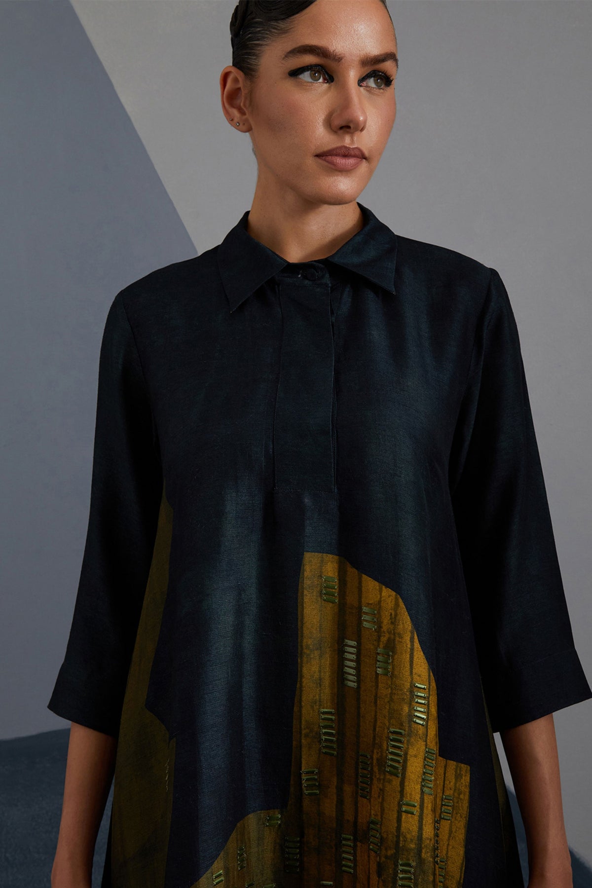 Omen Midnight & Gold Kurta Set
