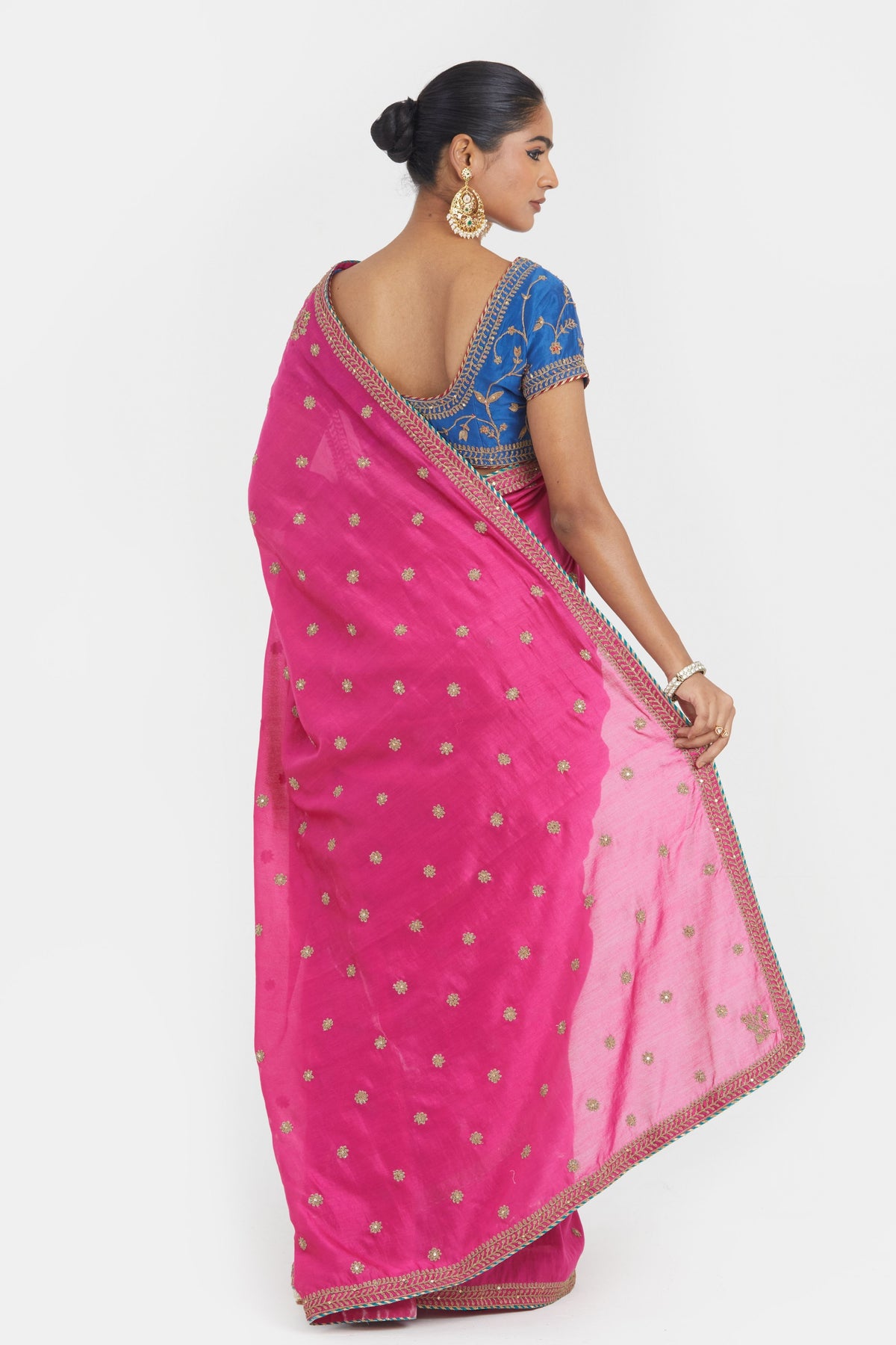 Fuchsia Saree Set