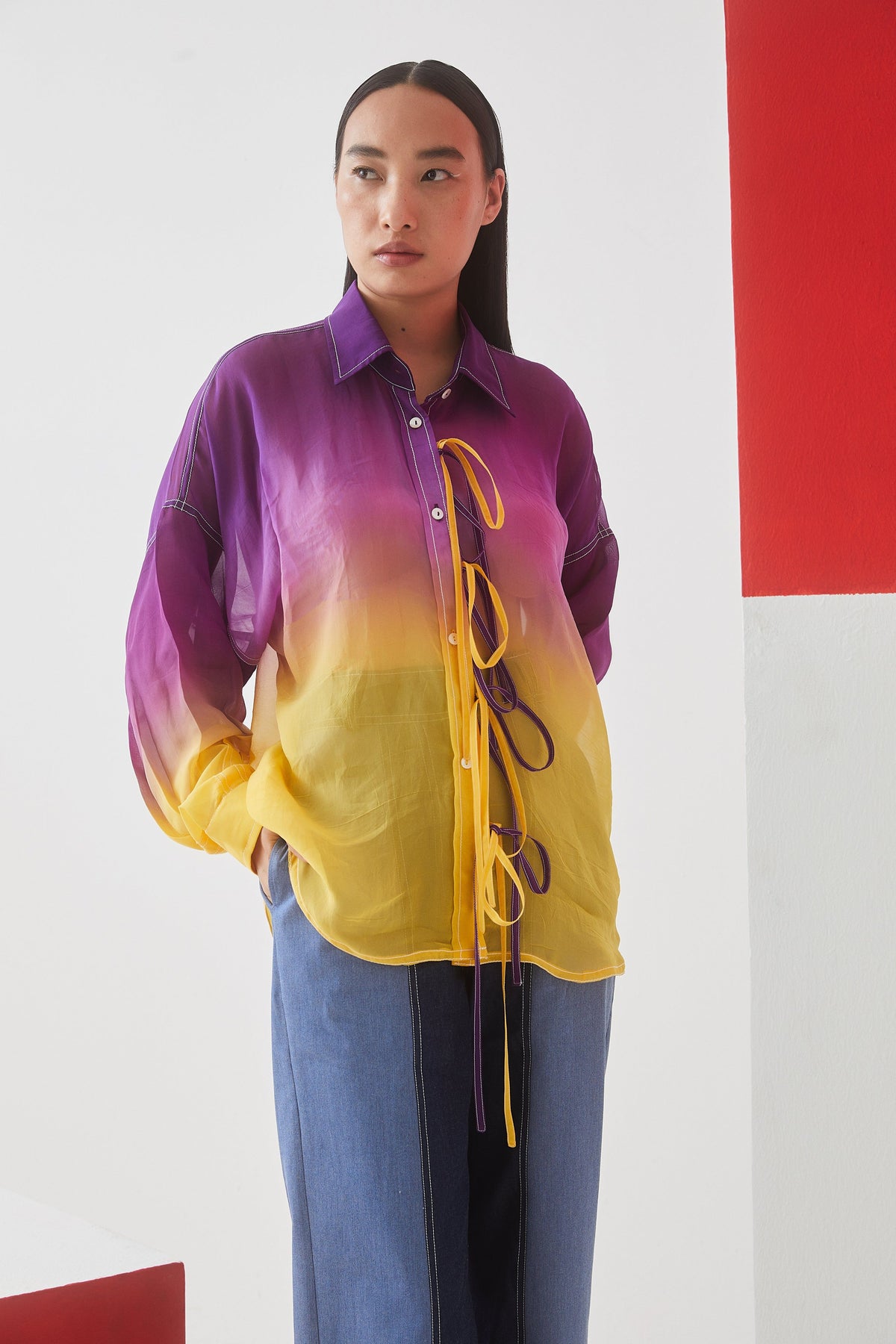 Ombre Organza Shirt