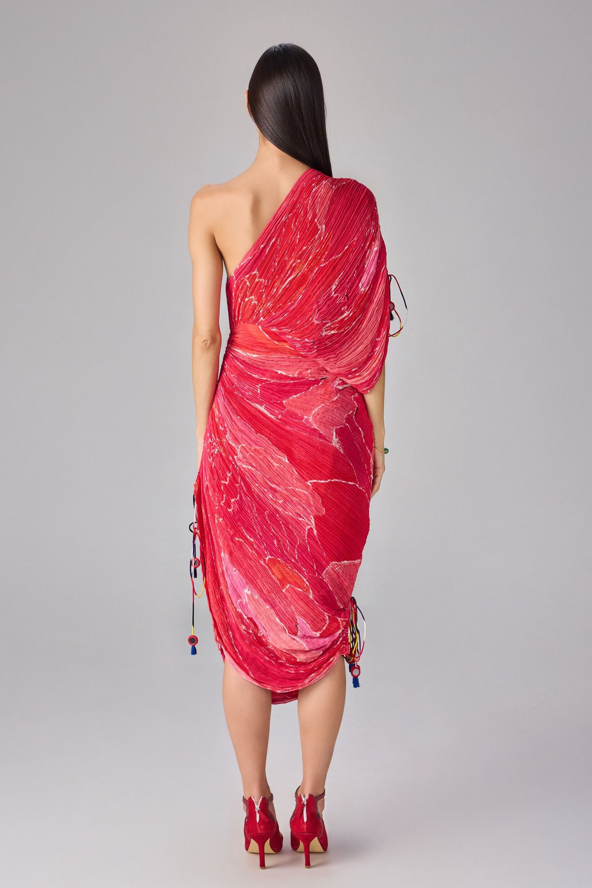 Pink Scratch Flower Mira Dress