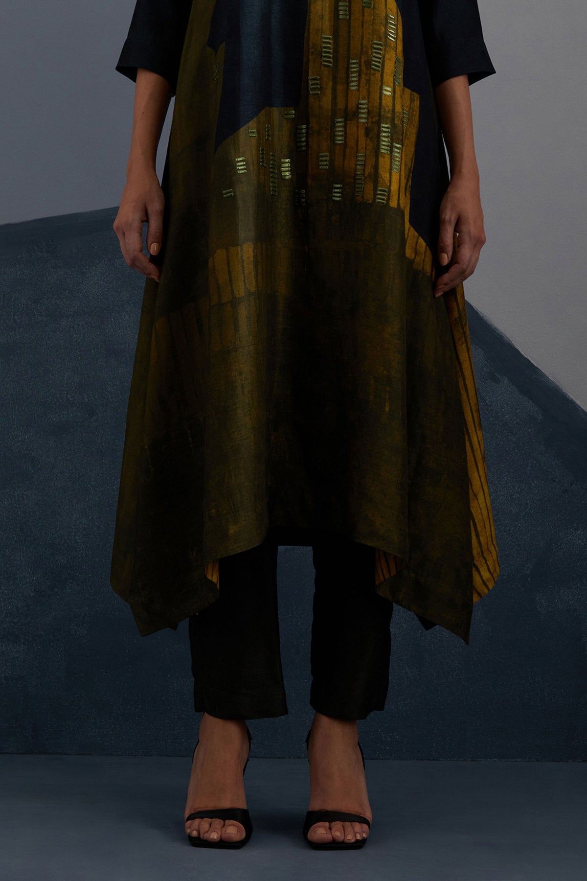 Omen Midnight & Gold Kurta Set