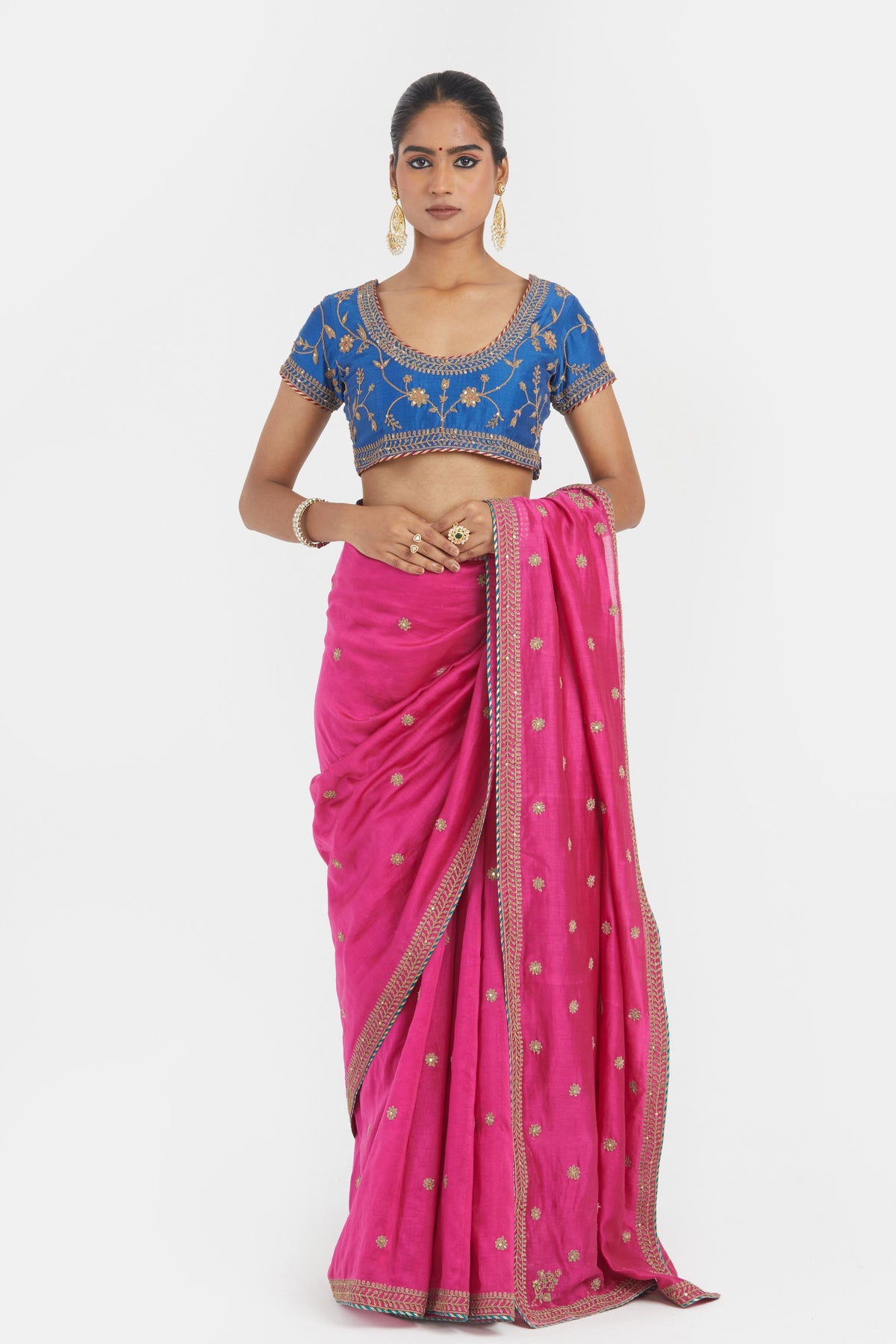 Fuchsia Saree Set