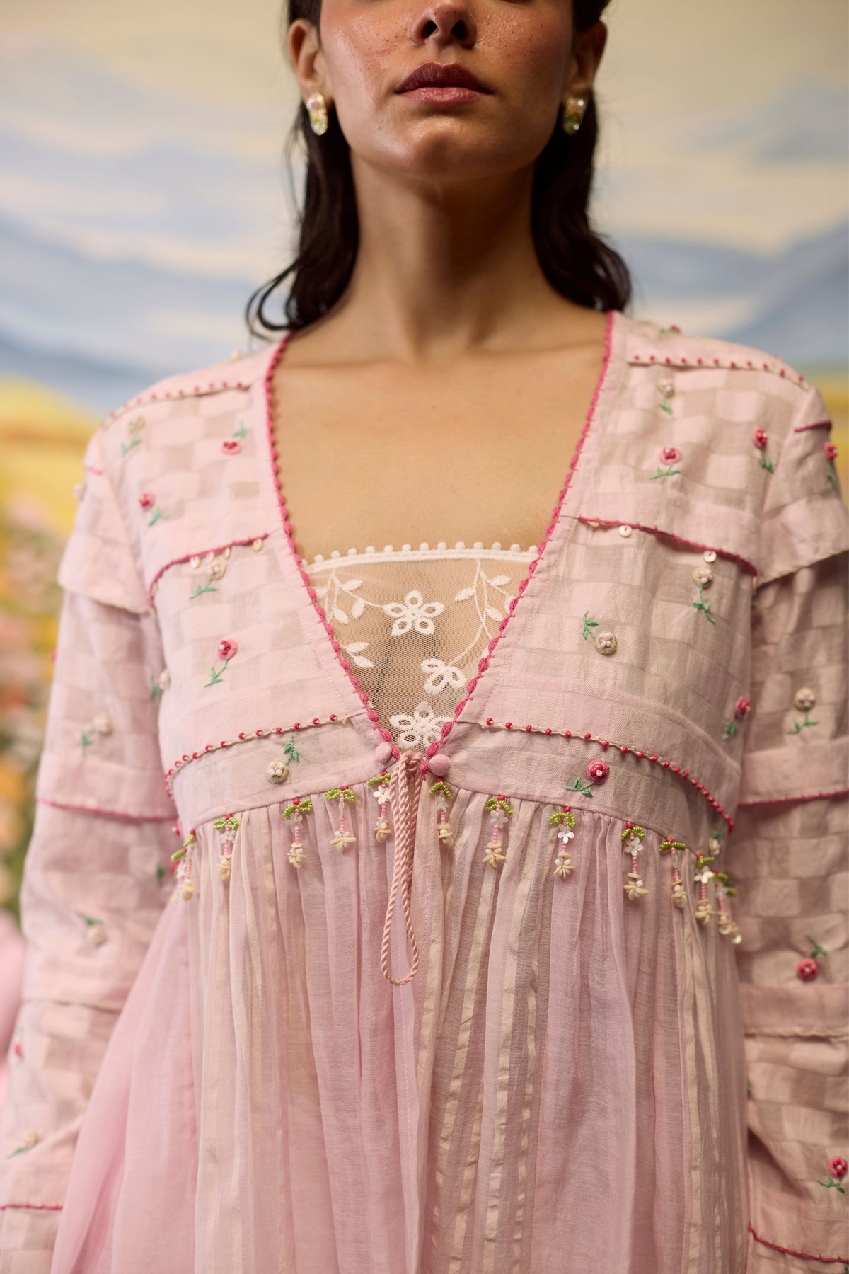 Lavender Gathered Kurta