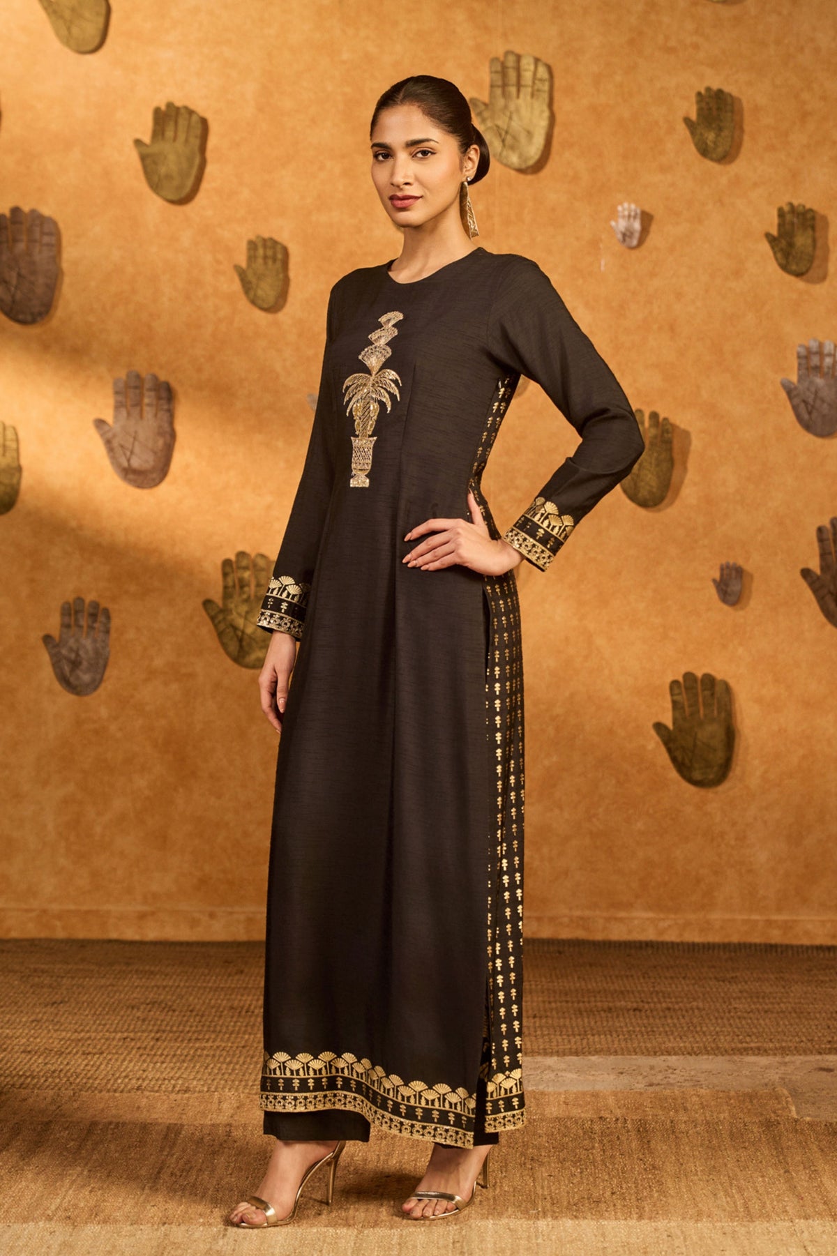 Black Snowlight Kurta Set