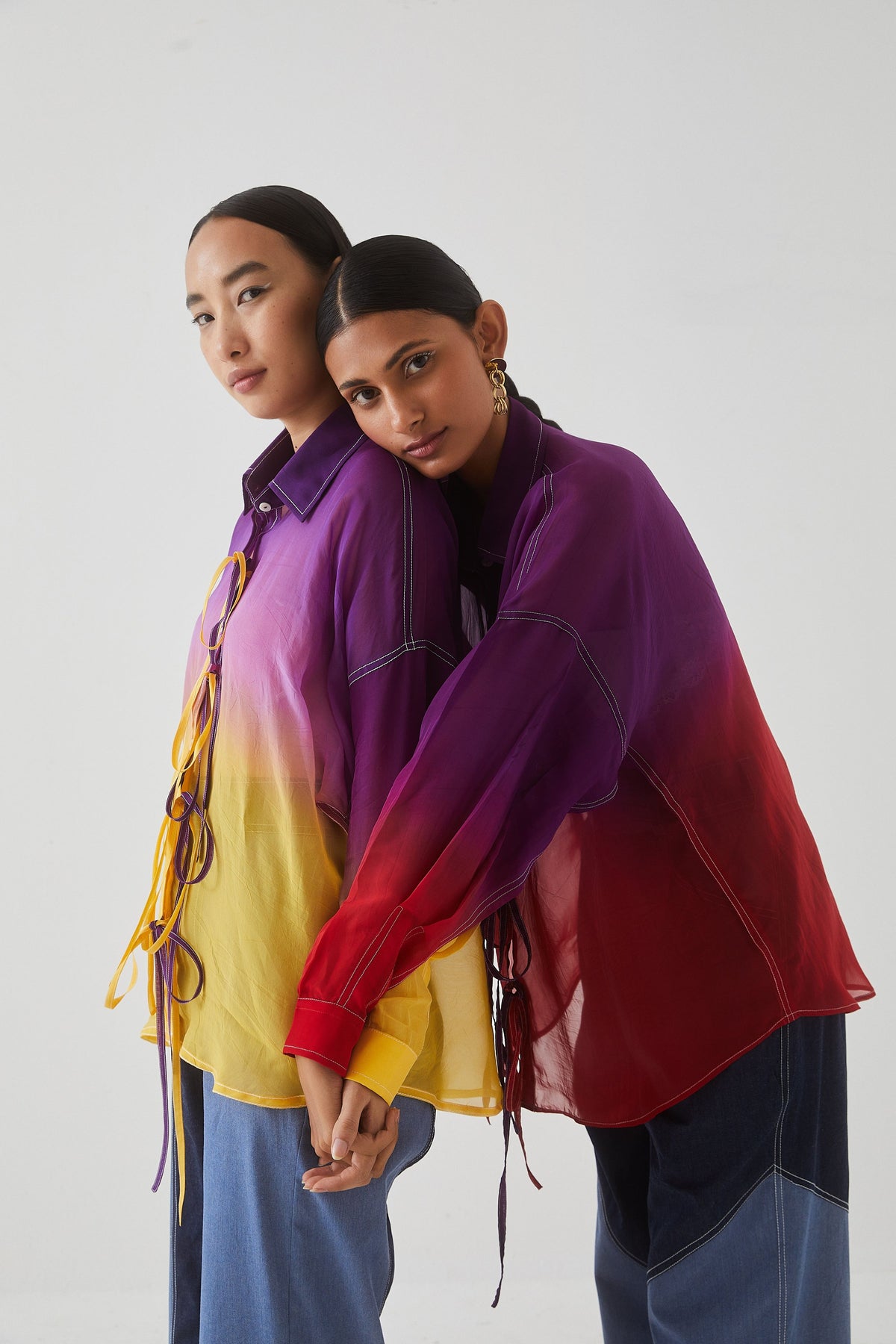 Organza Shirt in Ombre