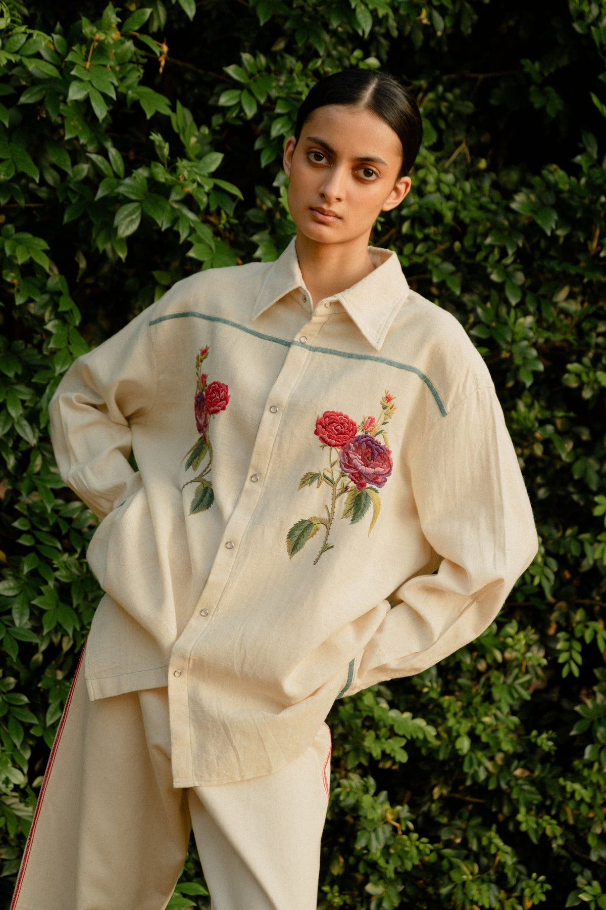 Off white Rose Shirt