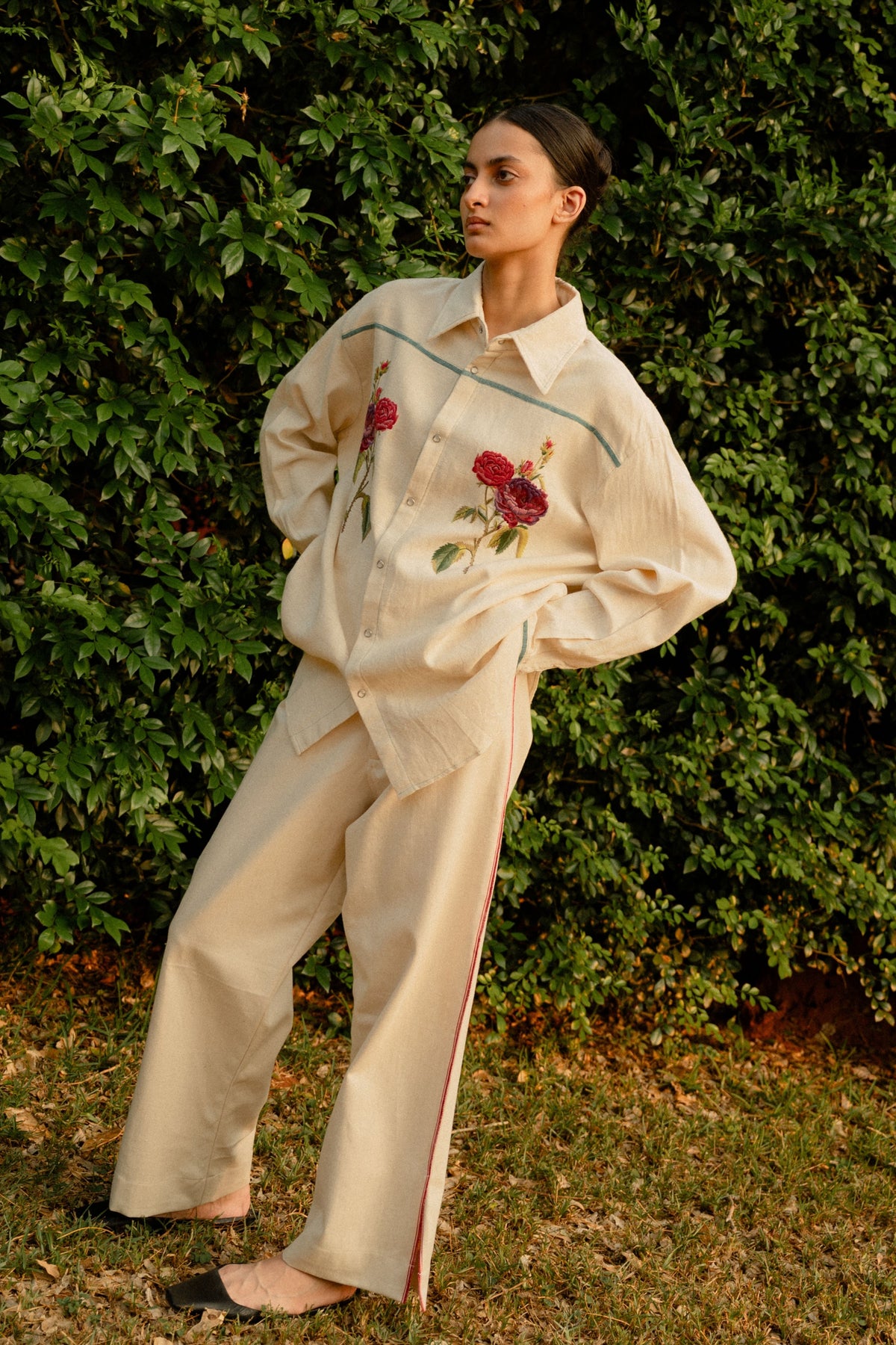 Off white Rose Shirt