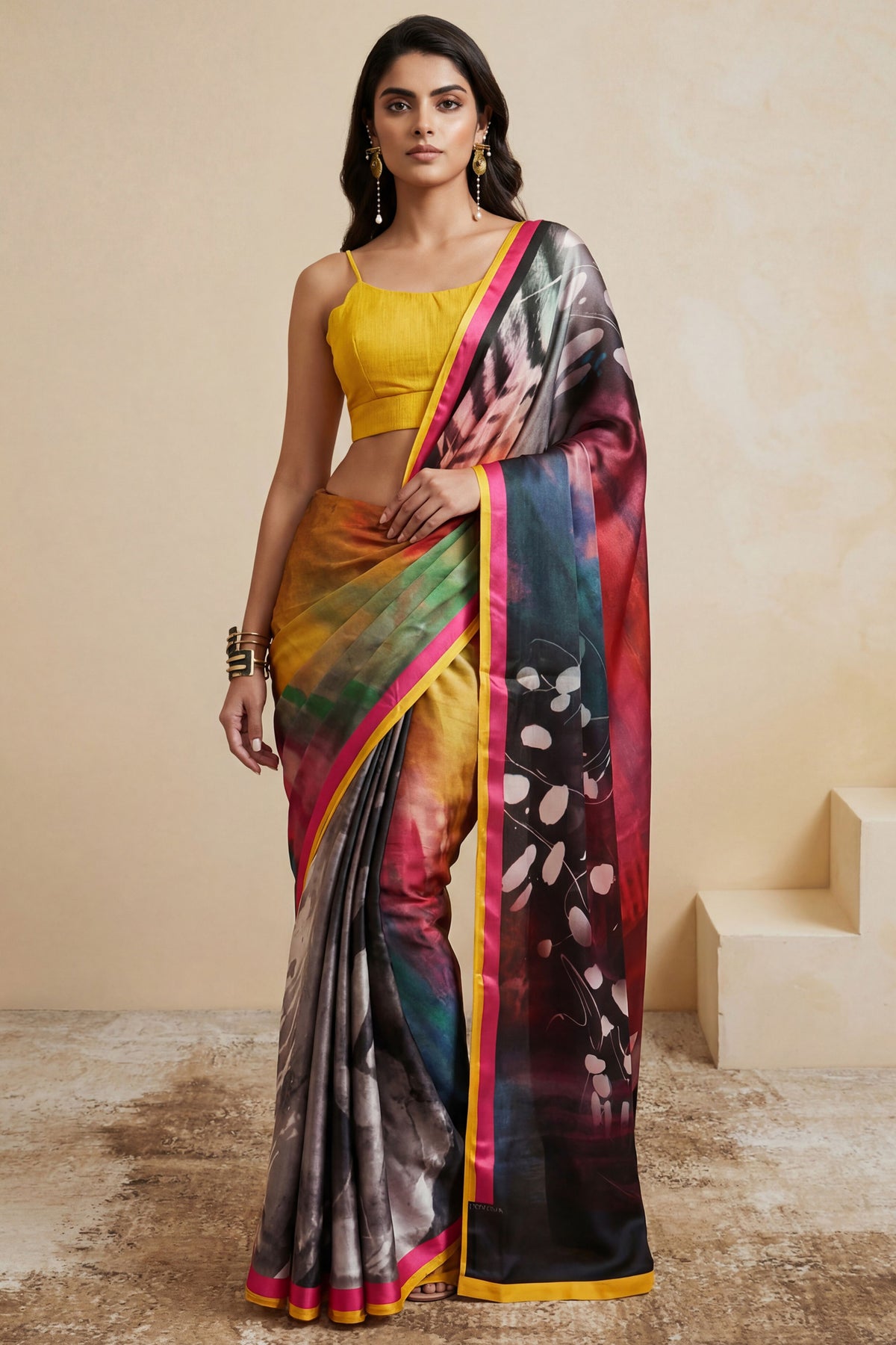 Fire and Ice Saree