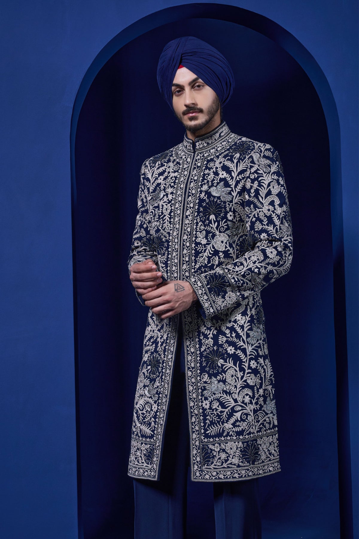 Midnight Sequin Indo Western Set