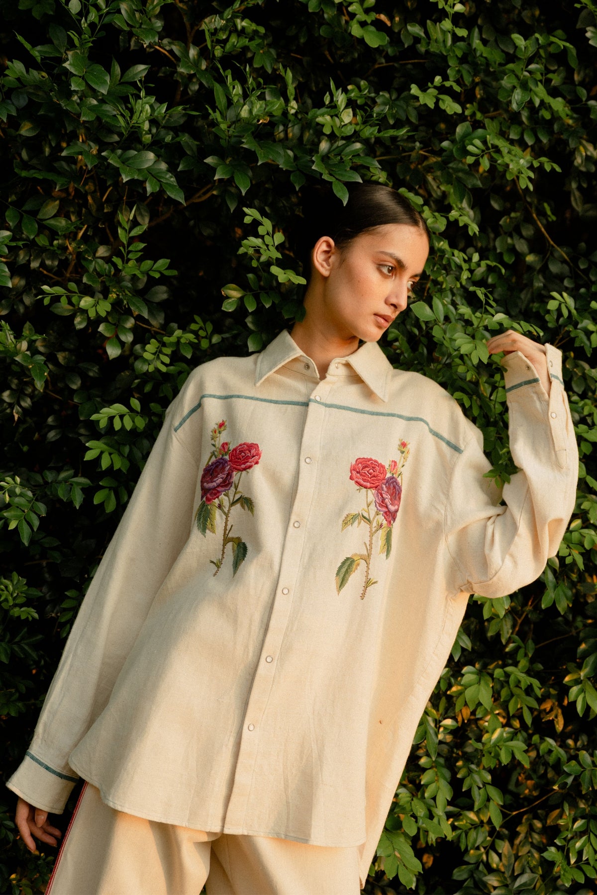 Off white Rose Shirt
