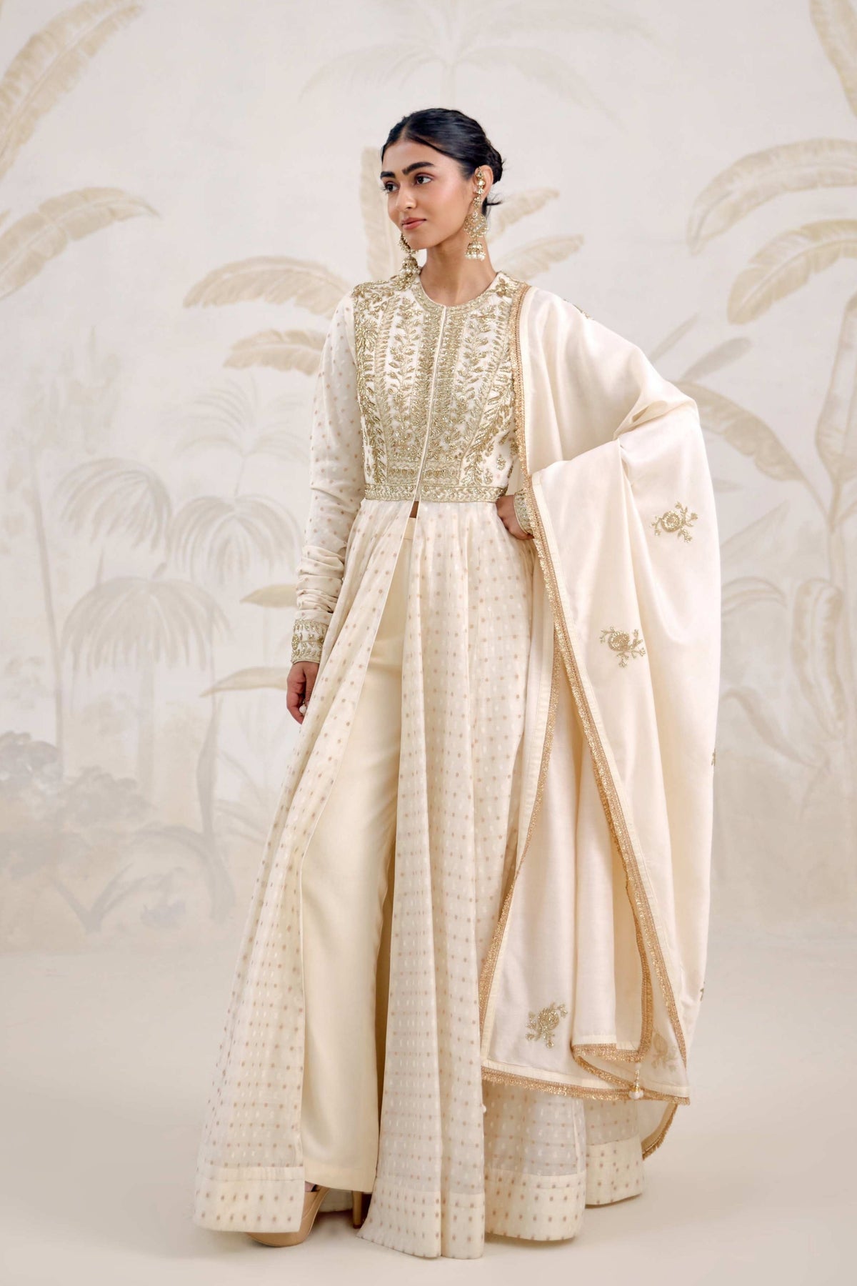 Ivory Anarkali Set