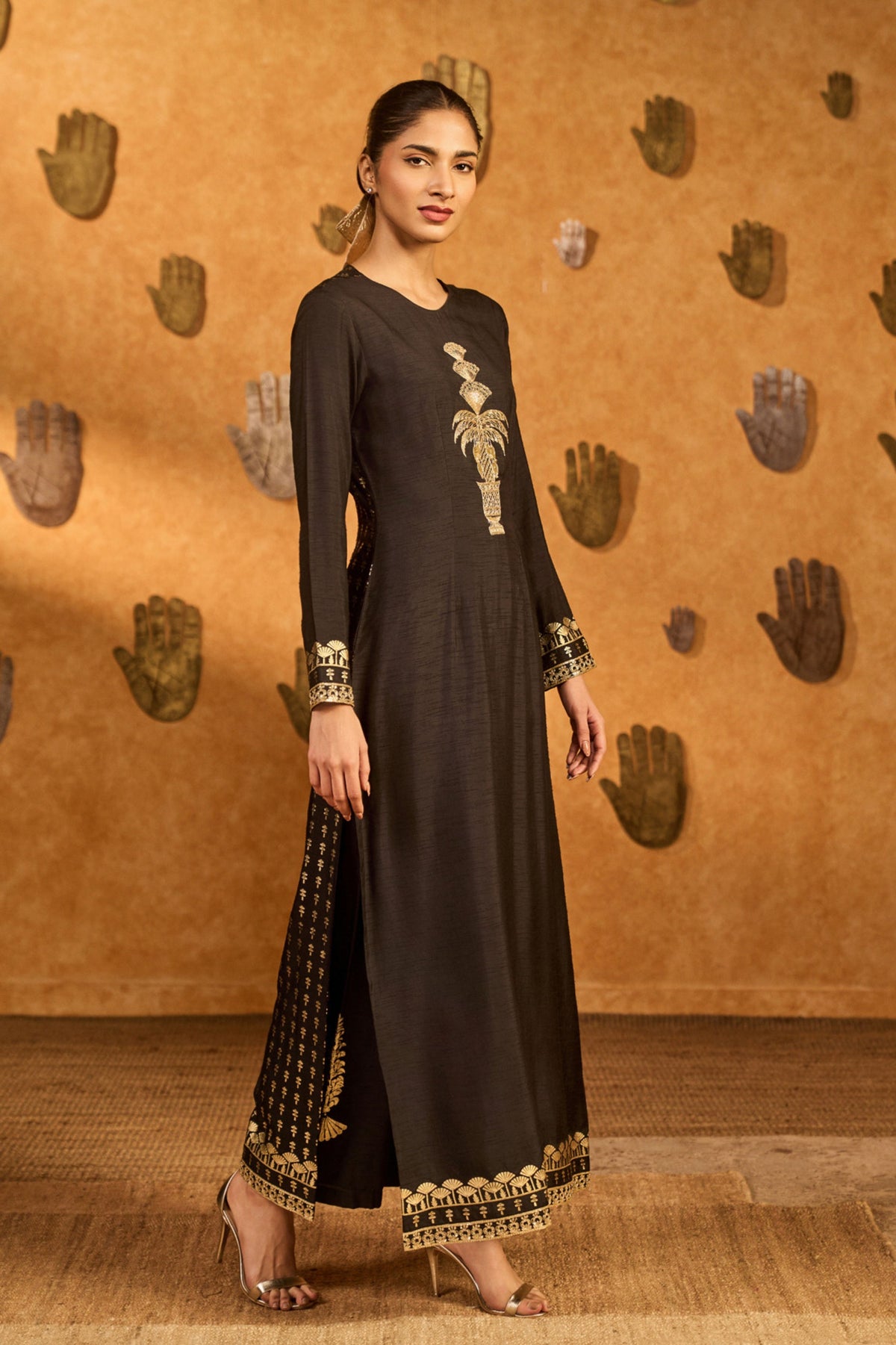 Black Snowlight Kurta Set