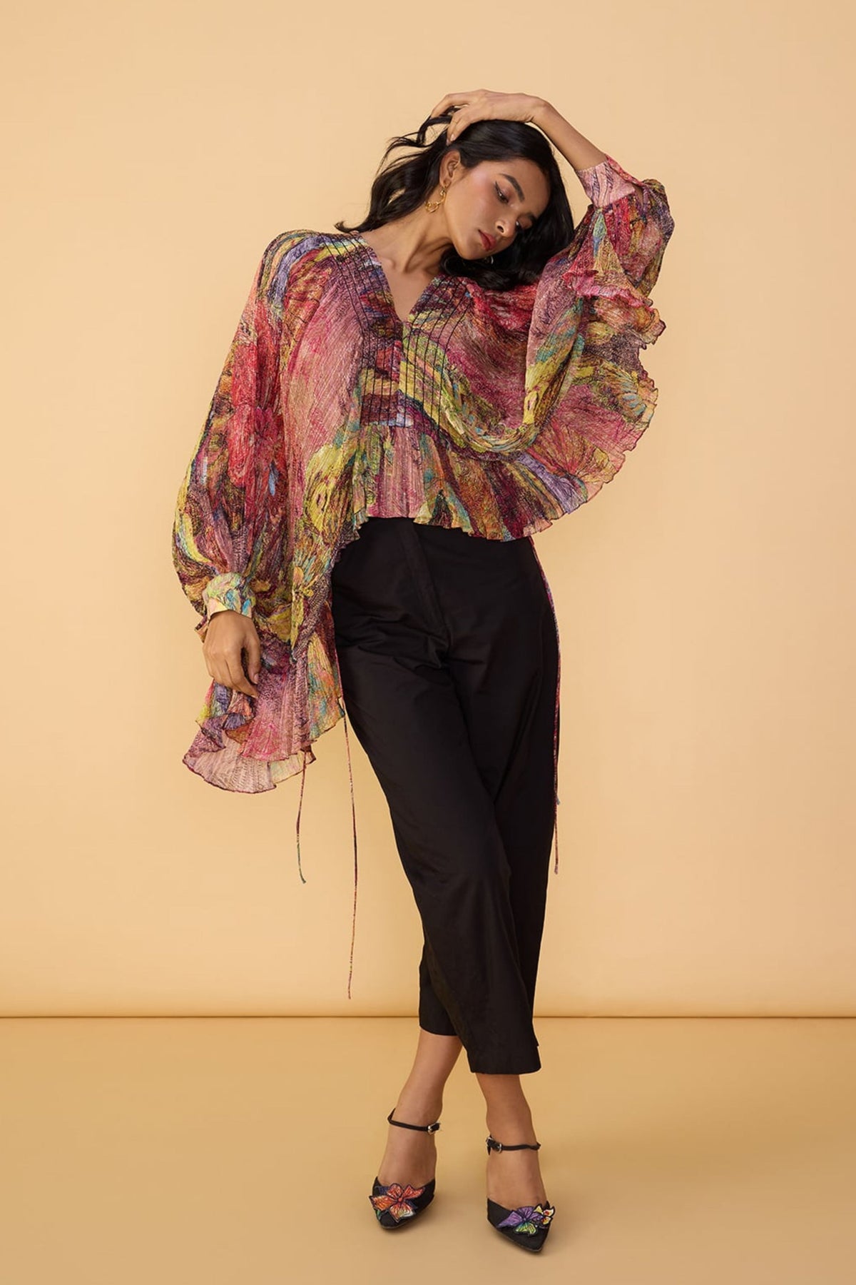 Solid Black Loly Trouser