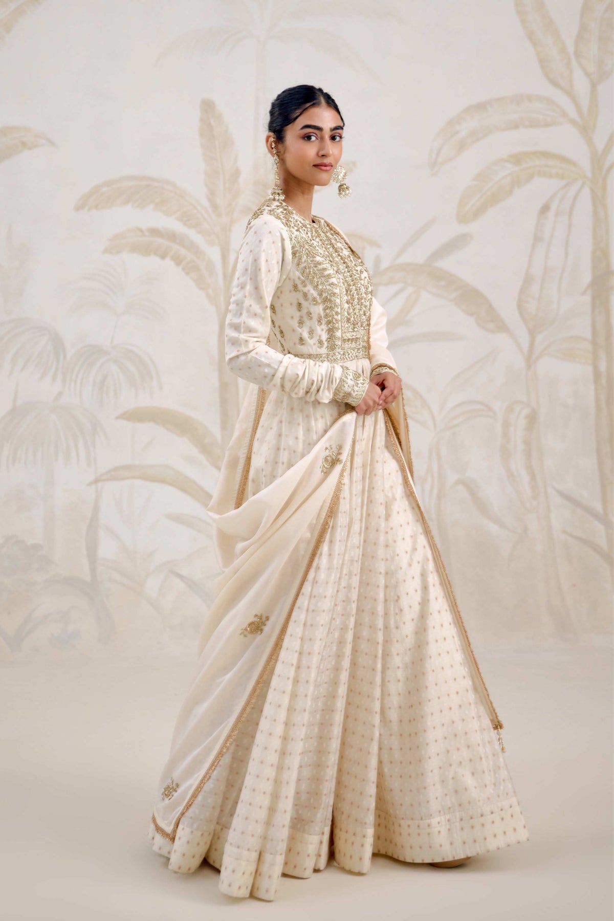Ivory Anarkali Set