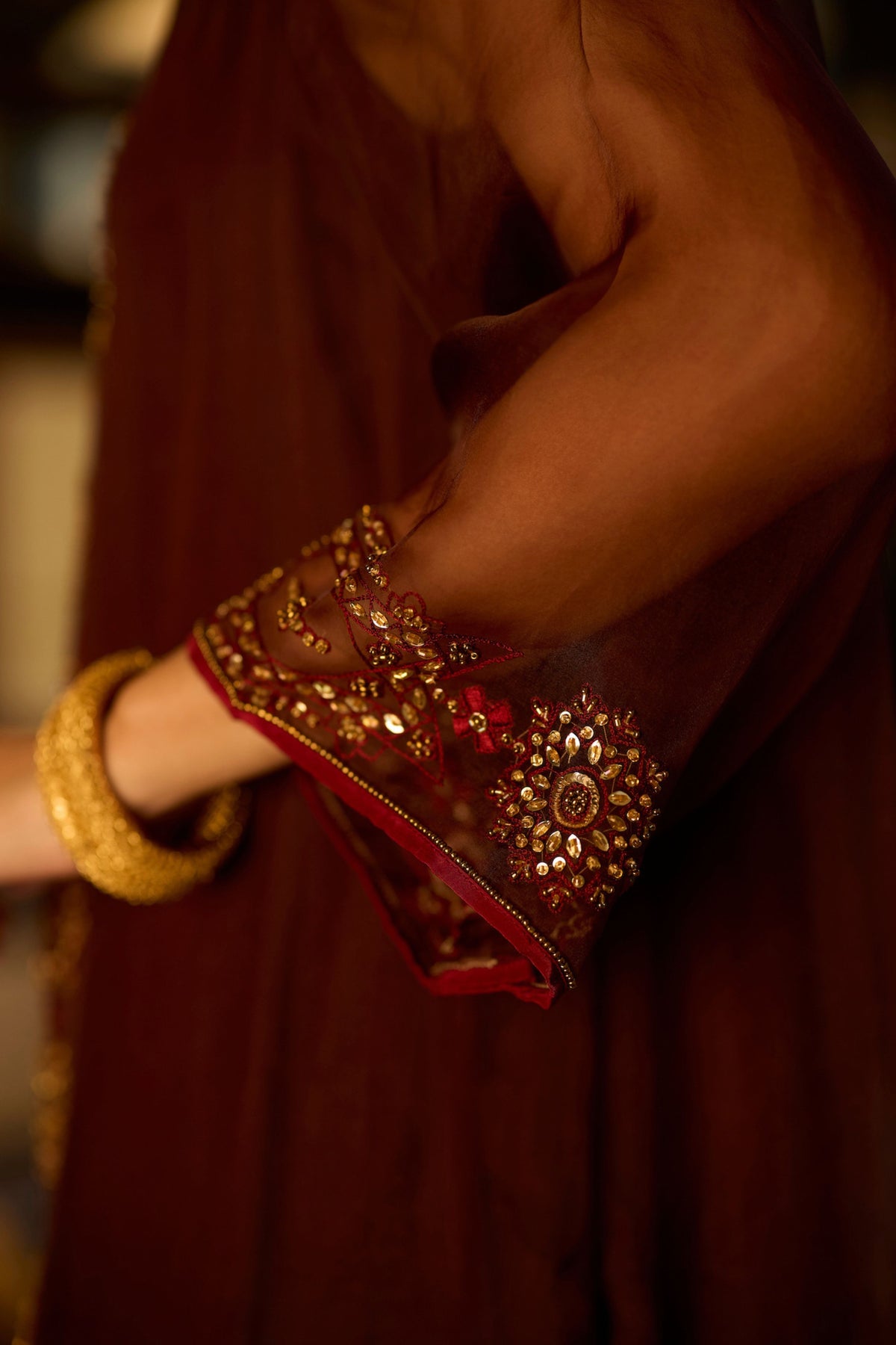 Brown Rawani Kurta Set