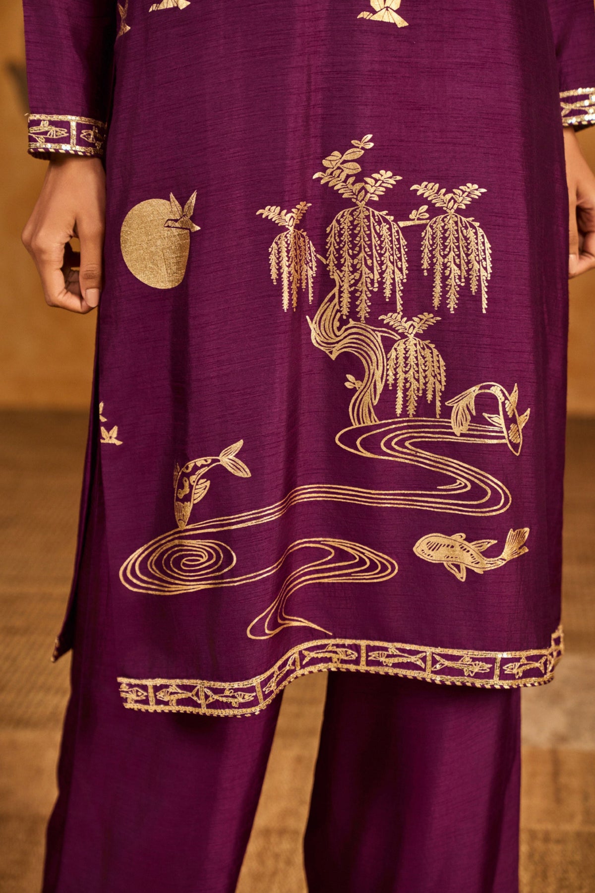 Berry Water Bloom Kurta Set